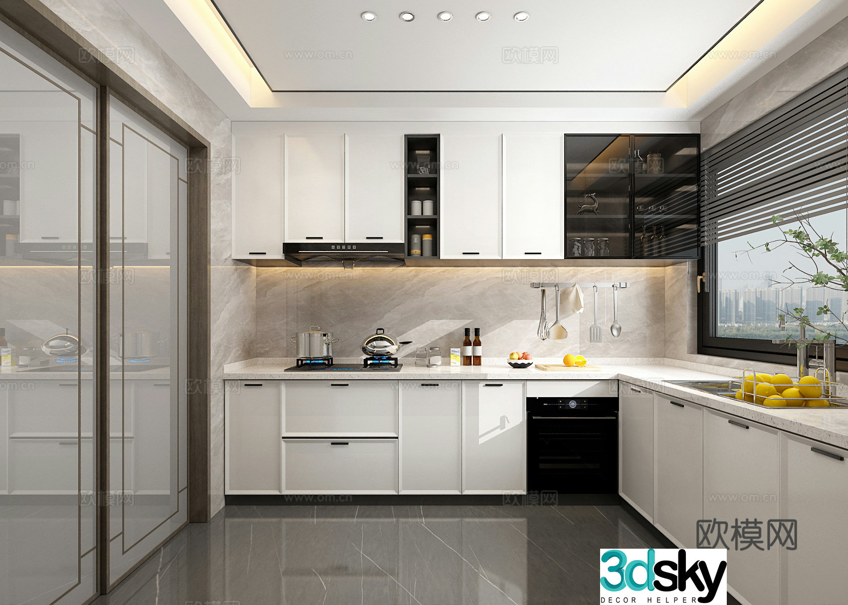 New Chinese kitchen 3D model