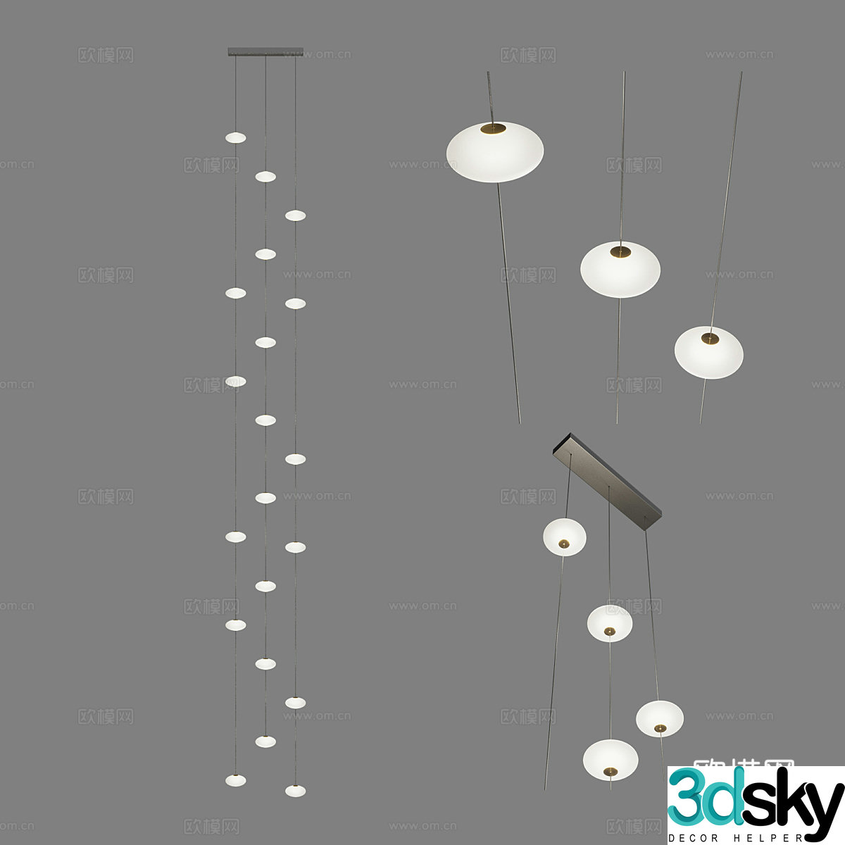 Modern simple chandeliers chandeliers simple chandeliers dining chandeliers living room chandeliers lamps 3D model