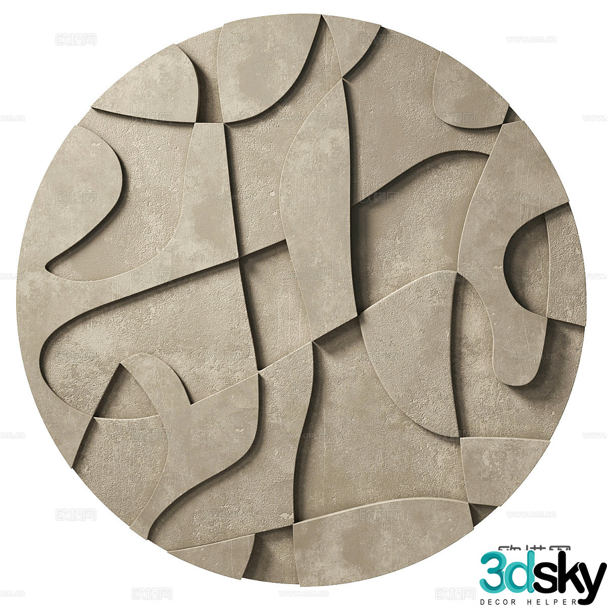 New Chinese style wall decoration pendant 3D model