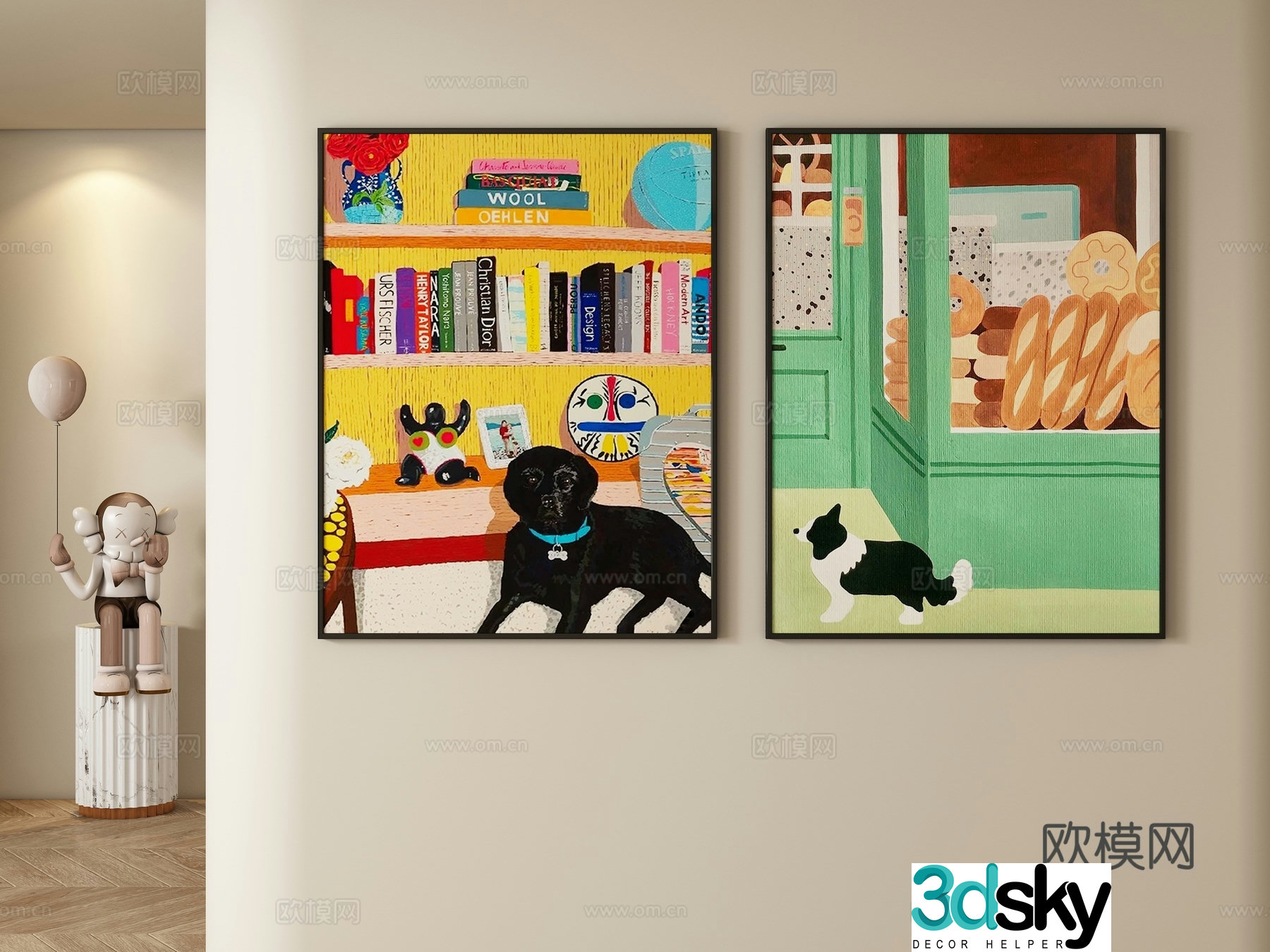 Decorative painting Hanging painting 3d model