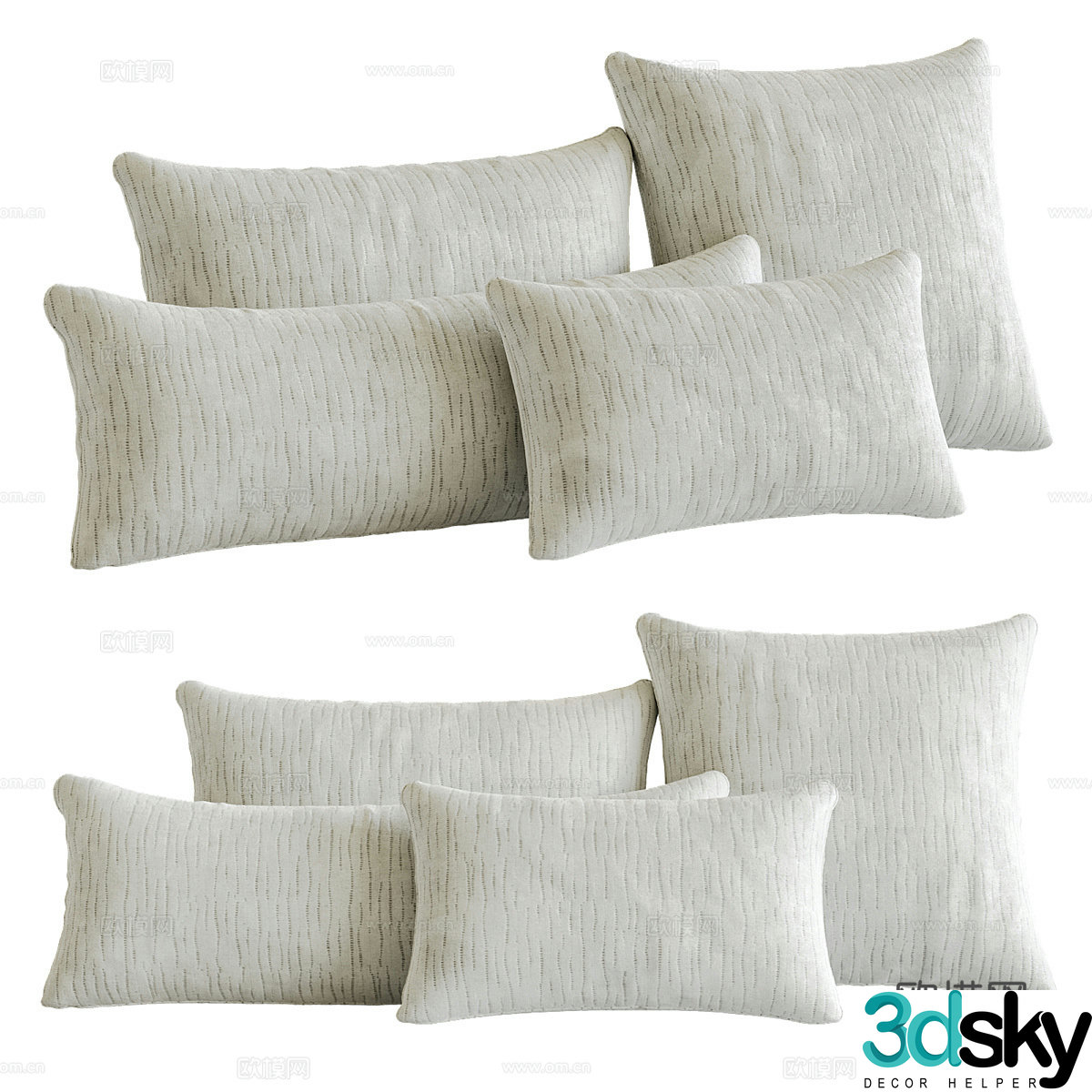 Creamy pillow pillow combination pillow pillow pillow sofa pillow bed pillow sofa chair 3D model