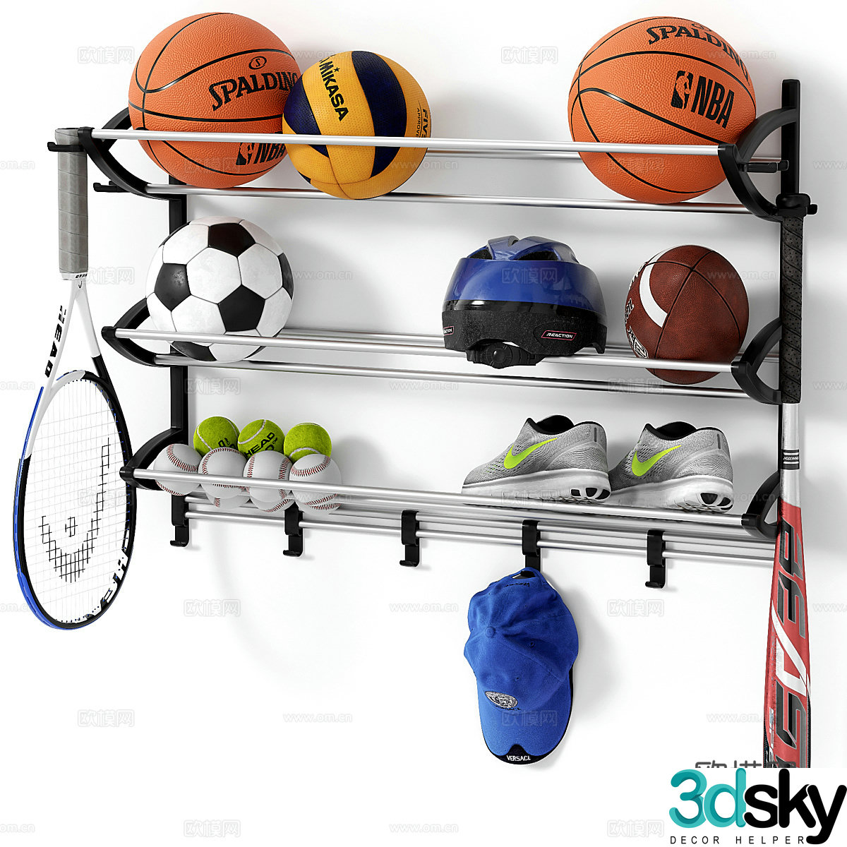 Modern sports equipment 3d model