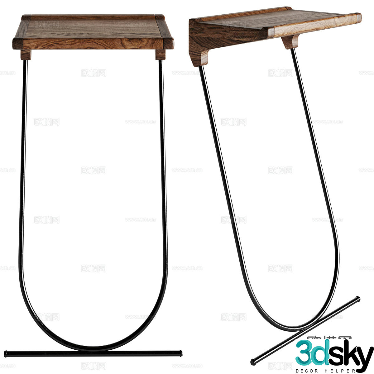 Minimalist side table solid wood side table simple side table bedside table shape side table artistic side table 3D model