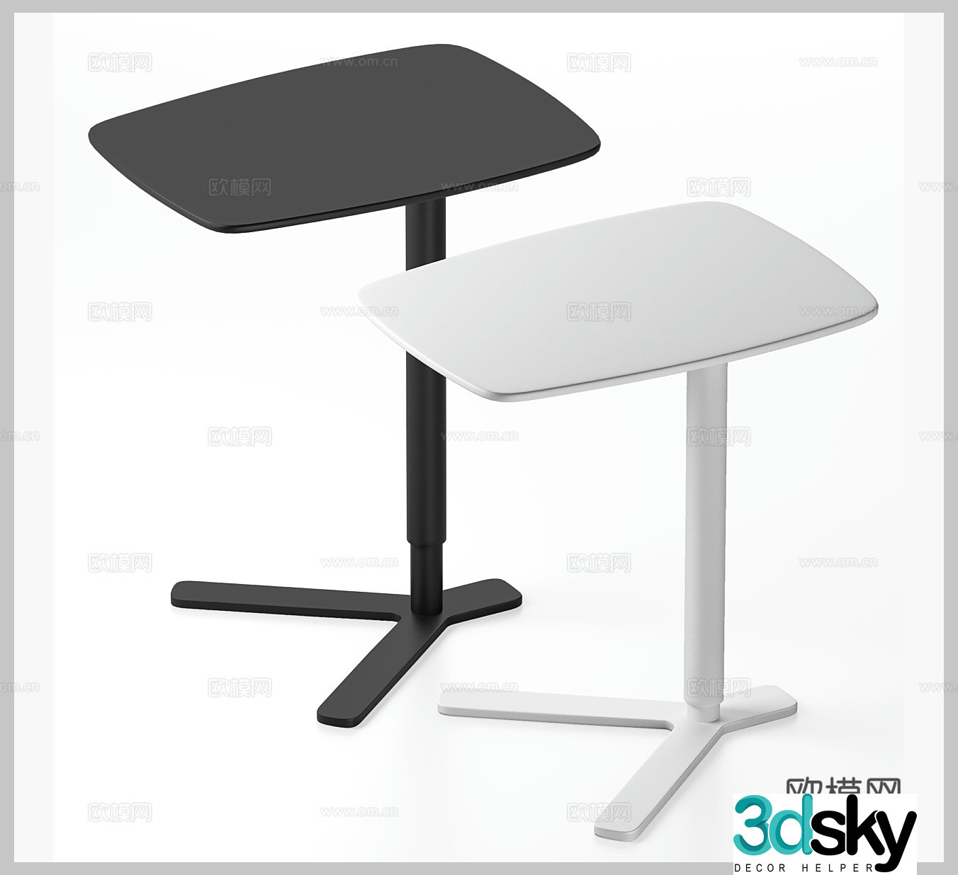 Minimalist side table Simple side table Art side table combination Bedside side table Sofa side table 3D model