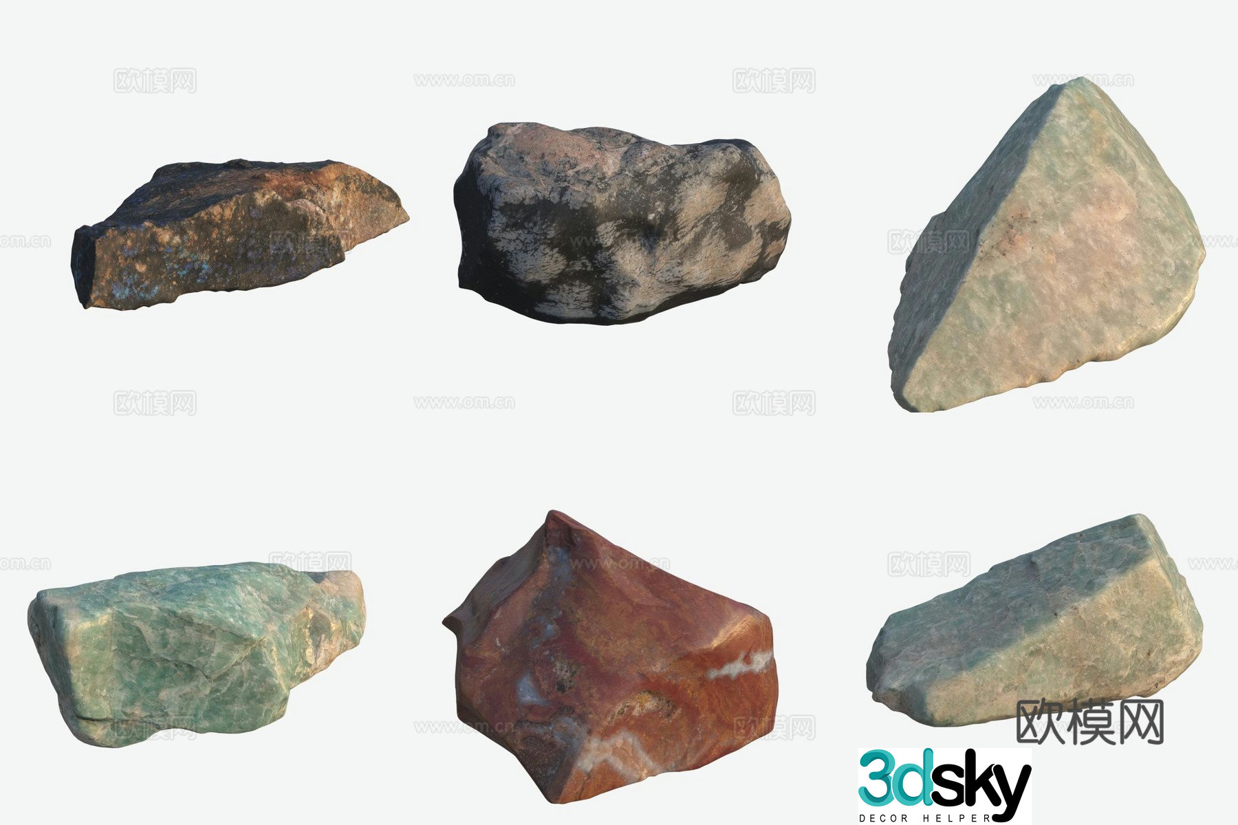 Gem Jade Stone 3D Model