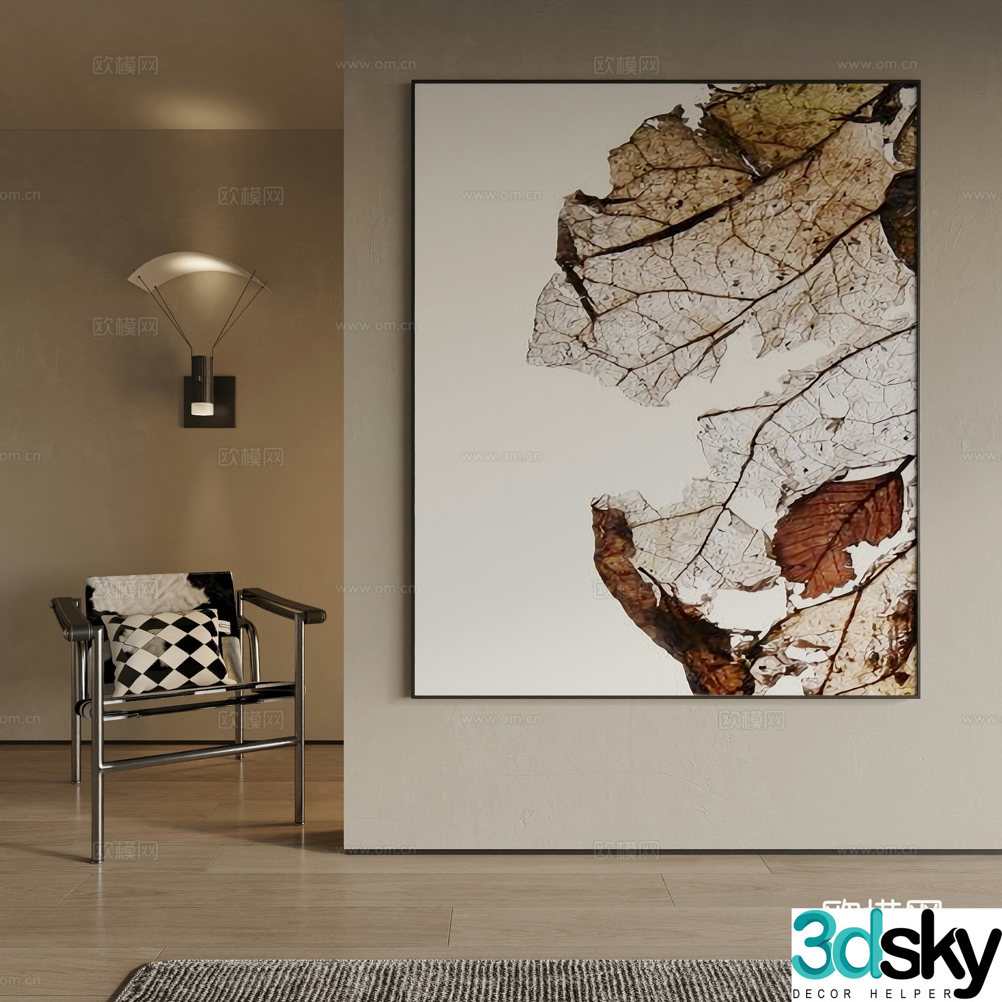 Modern decorative painting 3d model