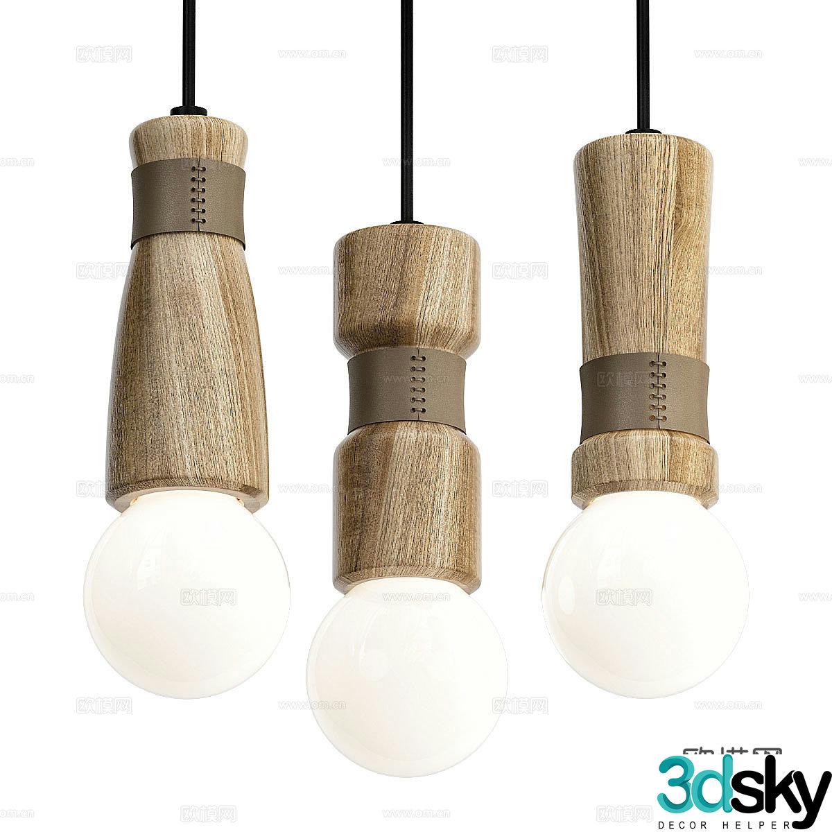 Modern Nordic decorative chandelier 3d model
