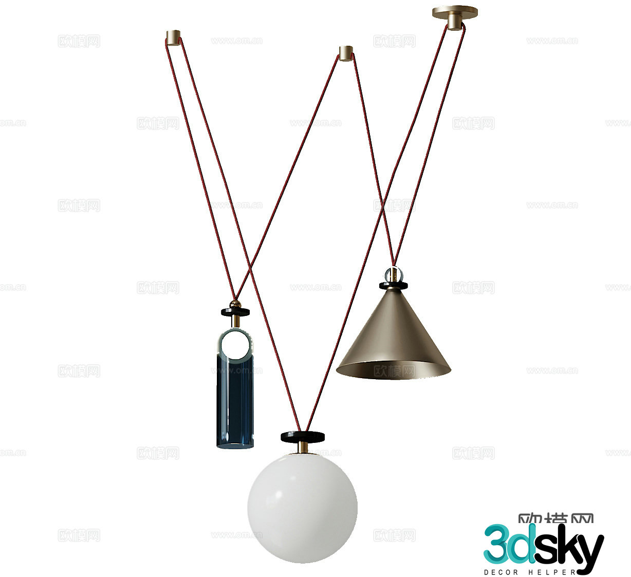 Art chandeliers Restaurant chandeliers Bar chandeliers Light luxury chandeliers Creative chandeliers Hotel chandeliers 3D model