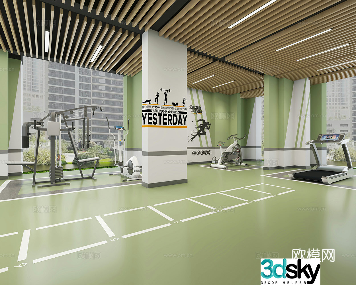 Overhead layer 3D model