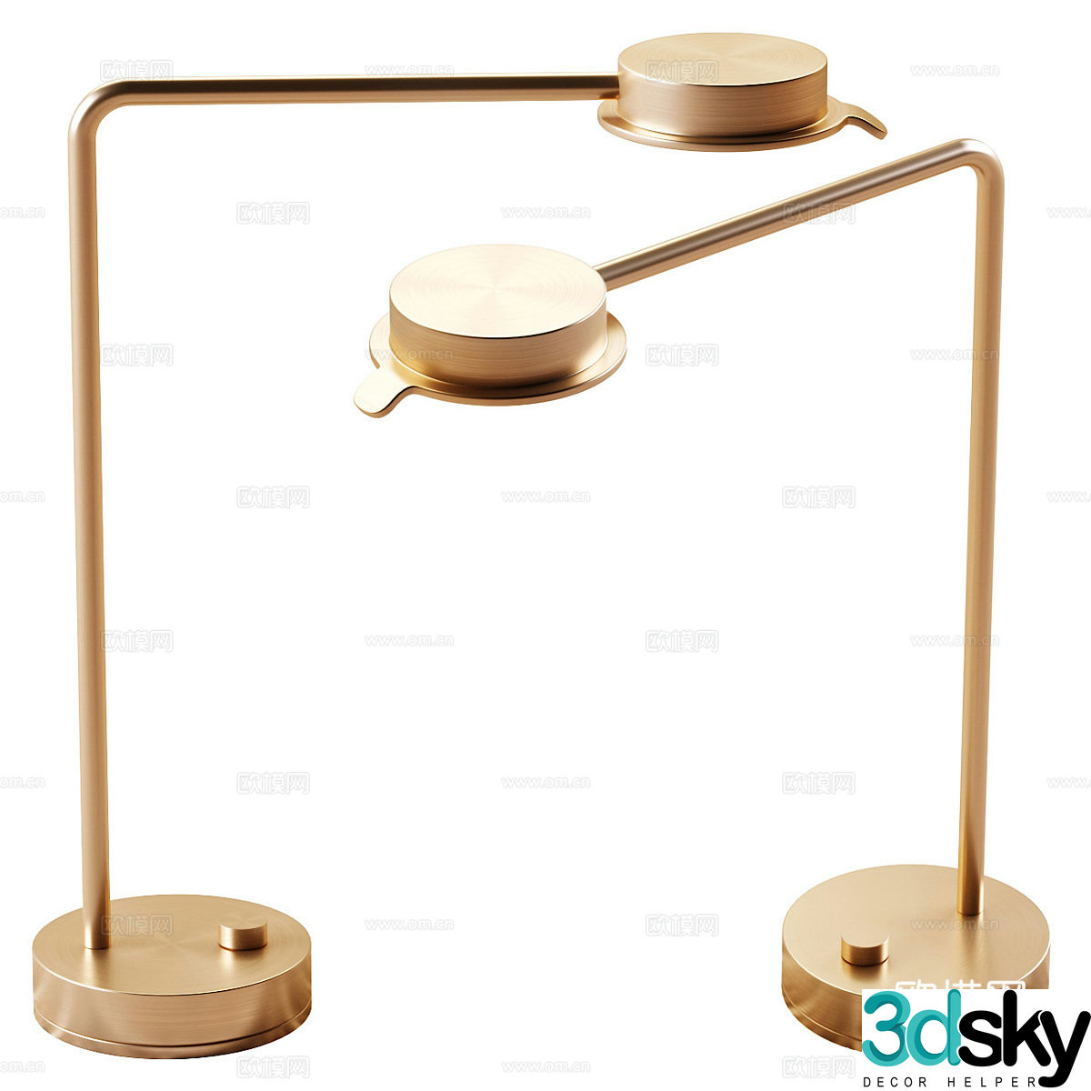 Metal desk lamp Light luxury desk lamp Art desk lamp Decorative desk lamp Bedside desk lamp Study desk lamp 3D model