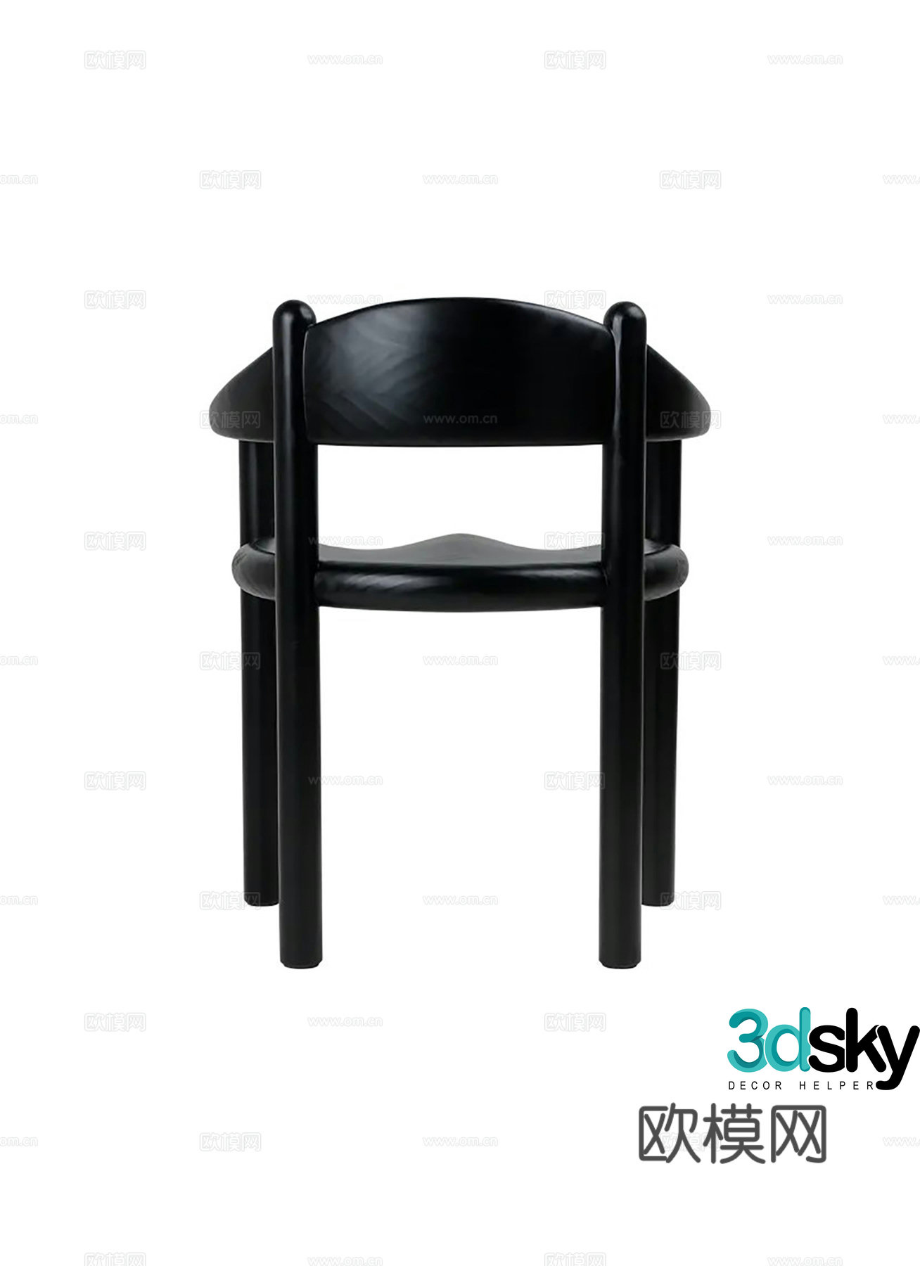 GUBI single chair dining chair leisure chair 3d model