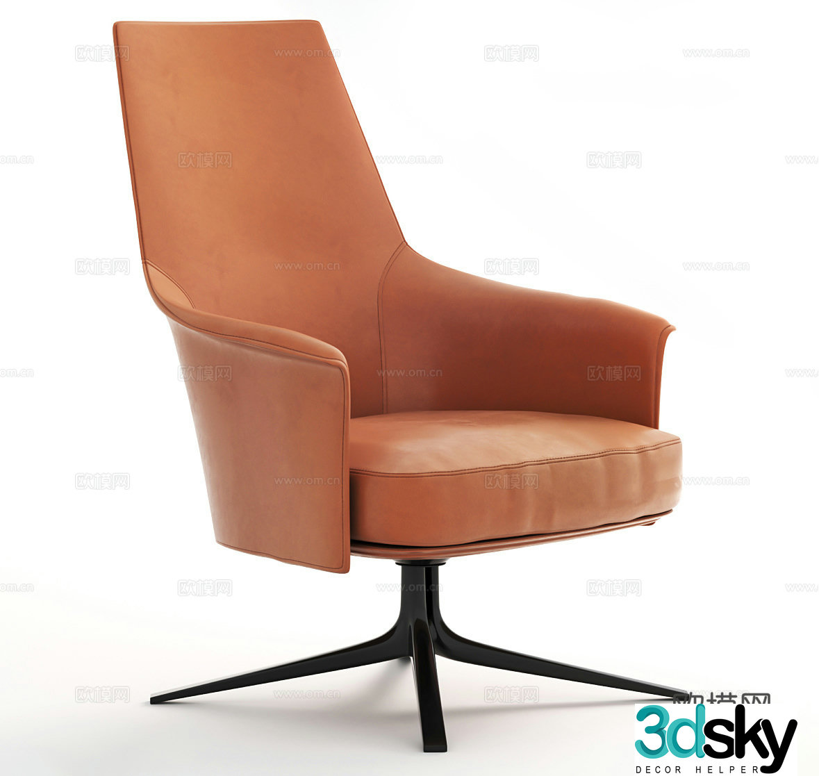 Leather leisure chair Boss chair Office chair E-sports chair Leather leisure chair Leather office chair 3d model