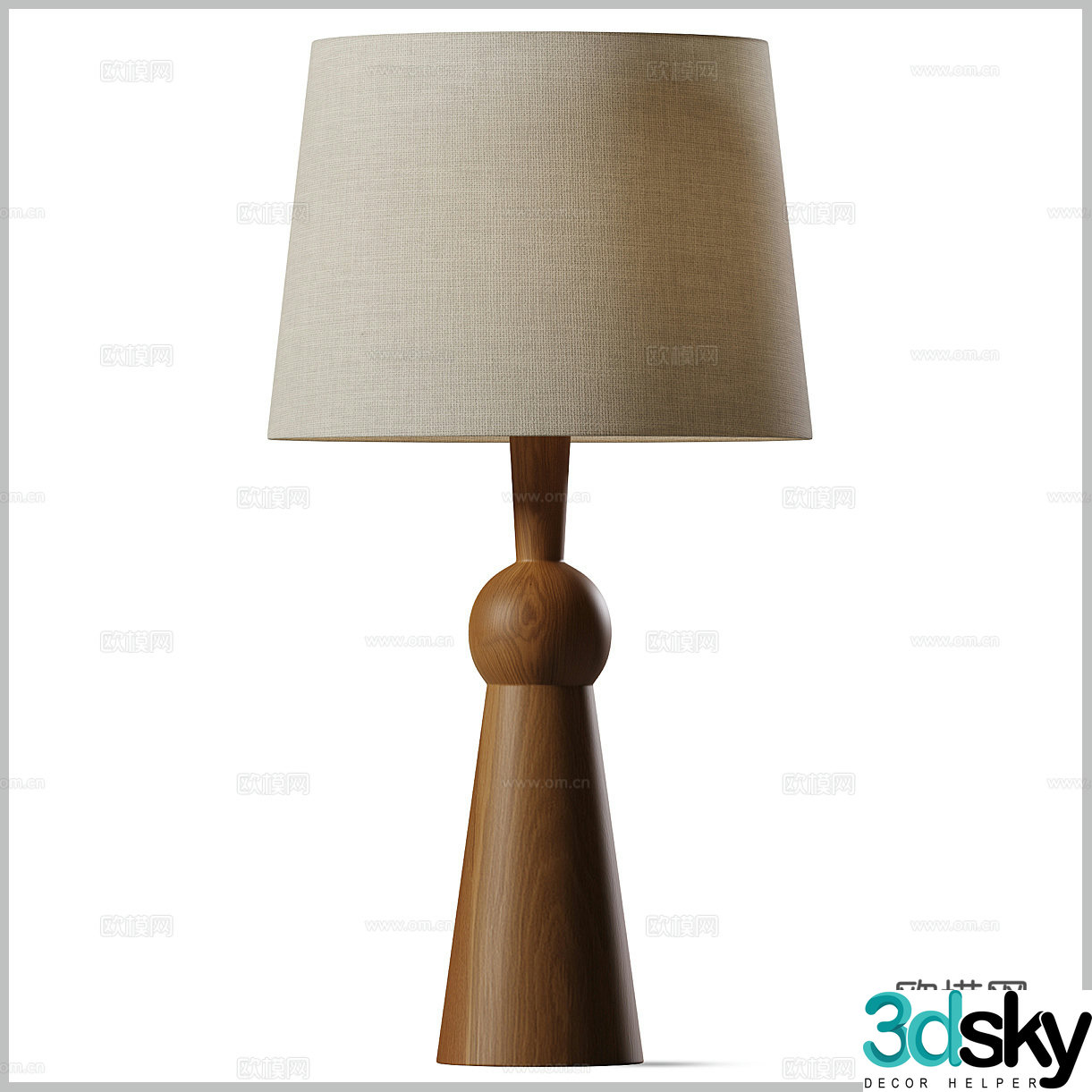 Middle-aged table lamp decorative table lamp bedside table lamp Chinese table lamp paper table lamp wooden table lamp art 3D model