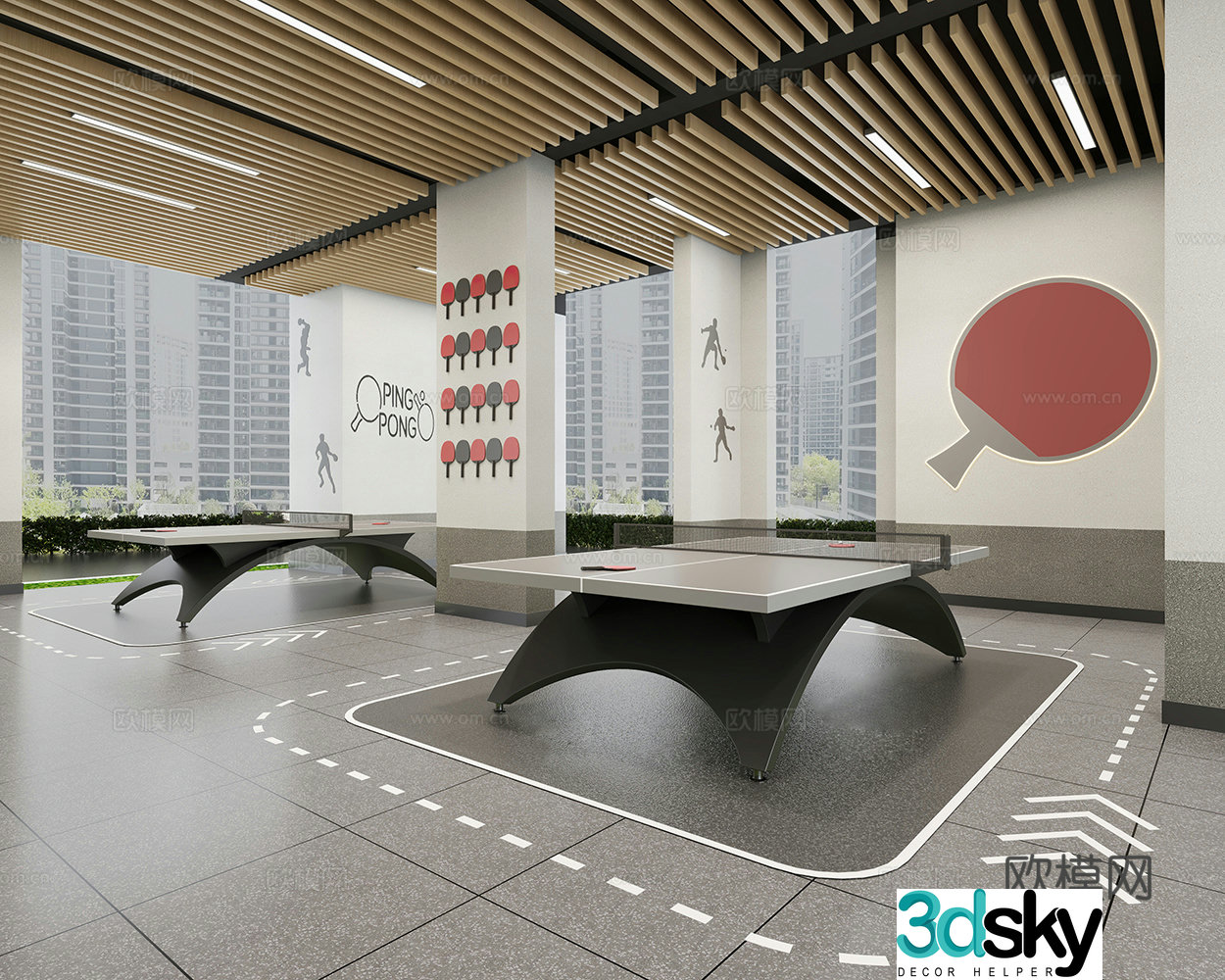 Overhead layer motion area 3D model