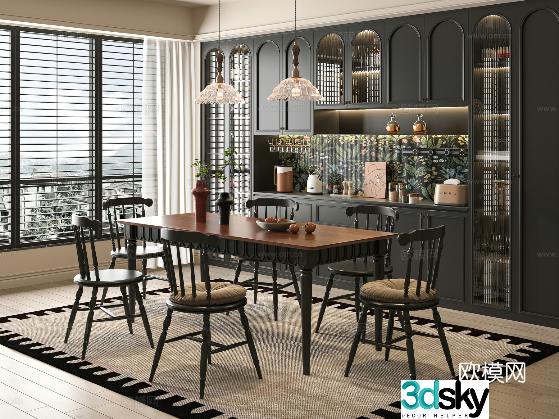 French restaurant 3d model