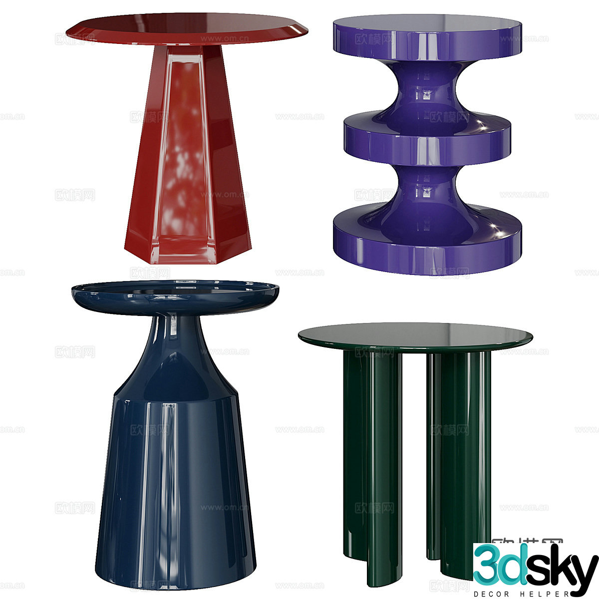 Modern Italian light luxury Corner Design 3D model