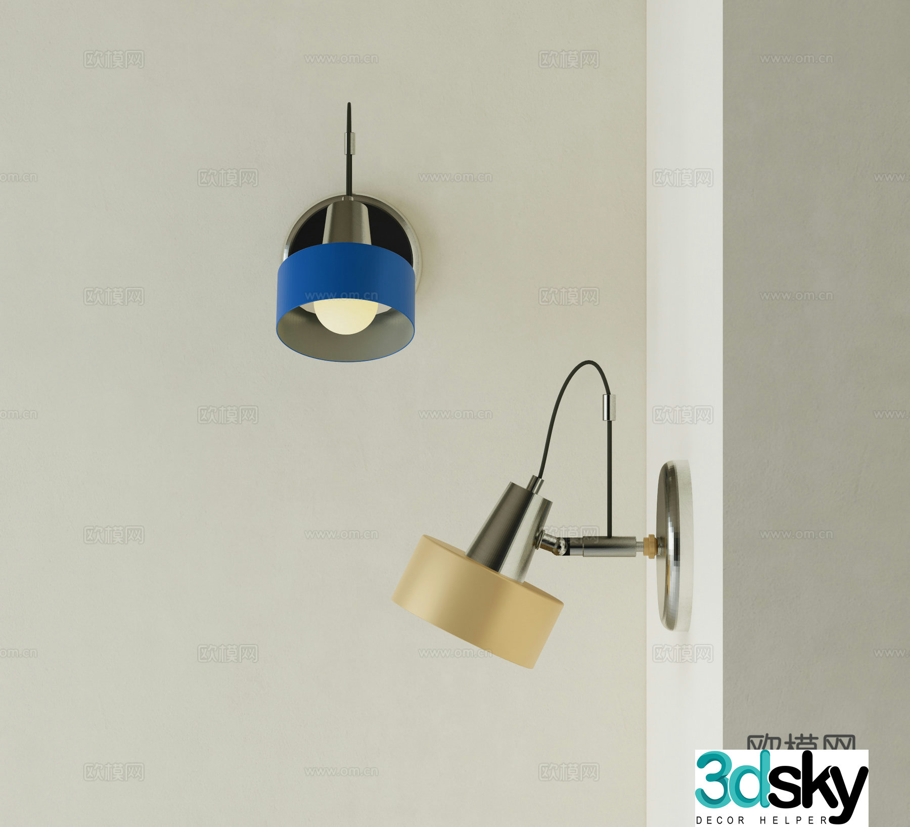 Modern wall lamp Metal wall lamp 3d model