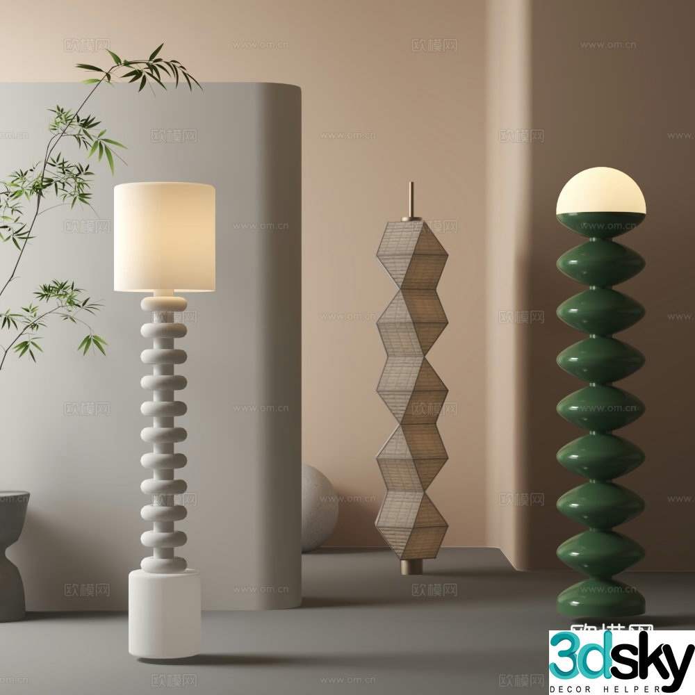 Modern floor lamp 3d model