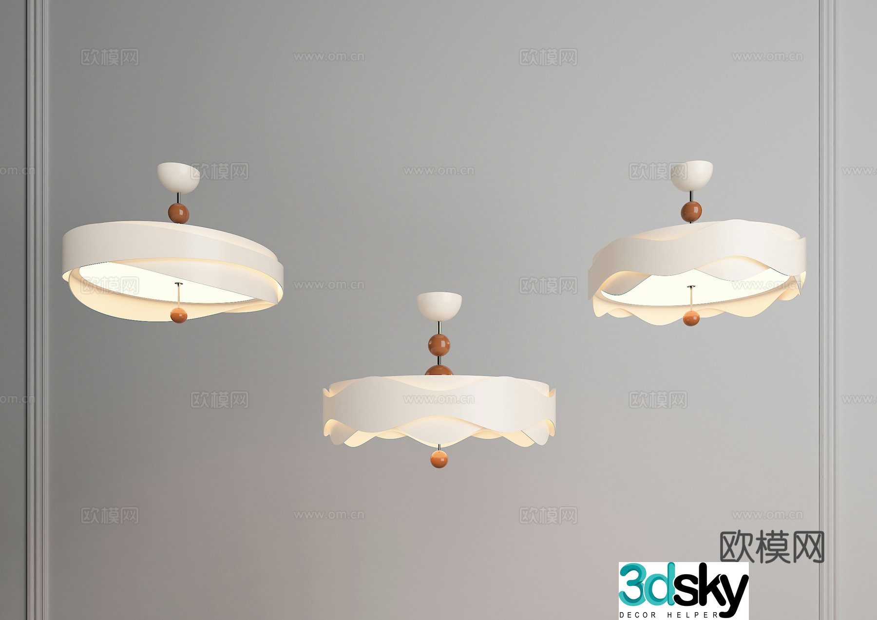 Simple ceiling light Bedroom ceiling light Living room ceiling light Children ceiling light Cream air ceiling light 3d model