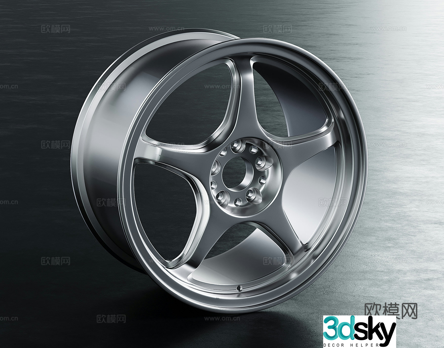Modified wheel hub 3D model