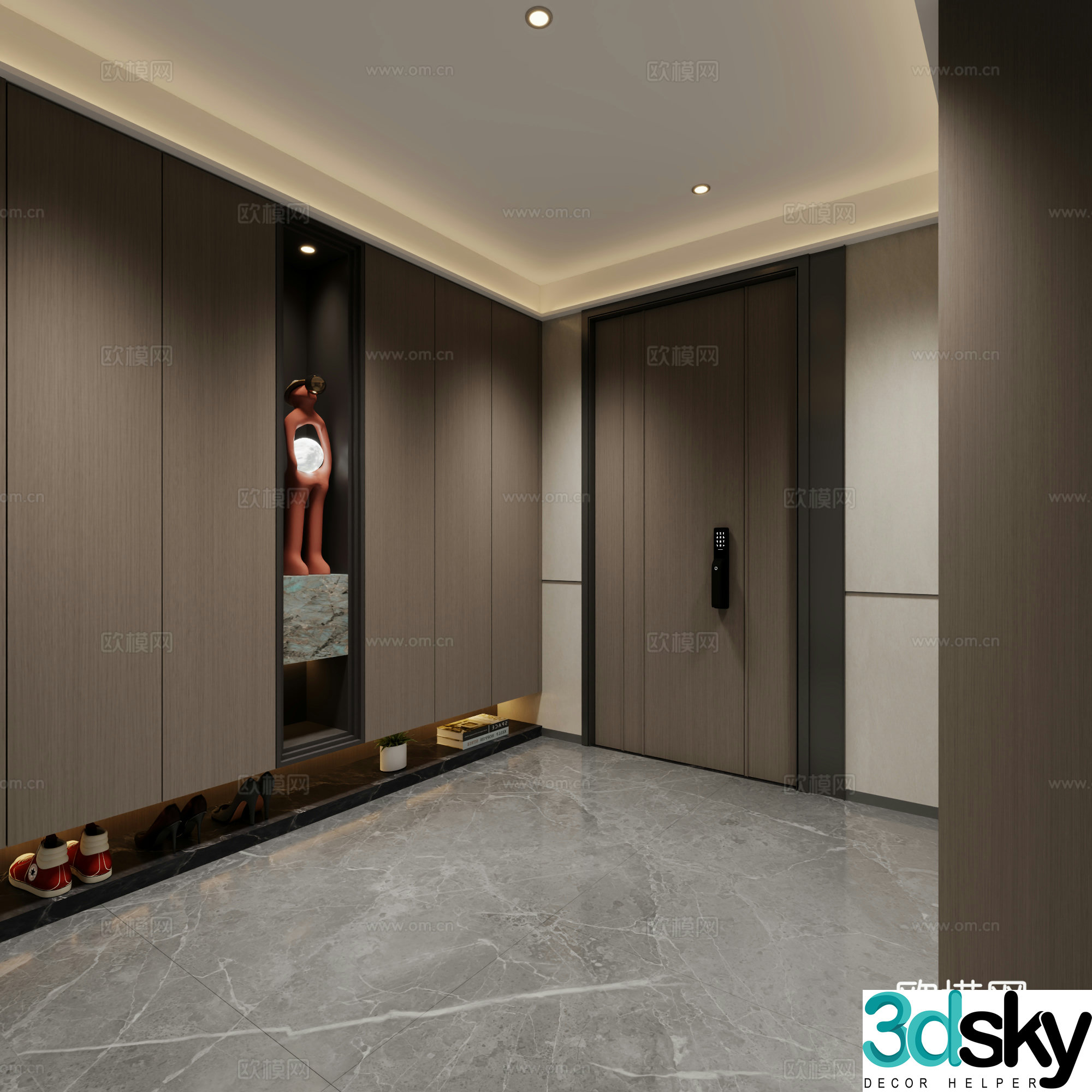 Modern style foyer 3d model