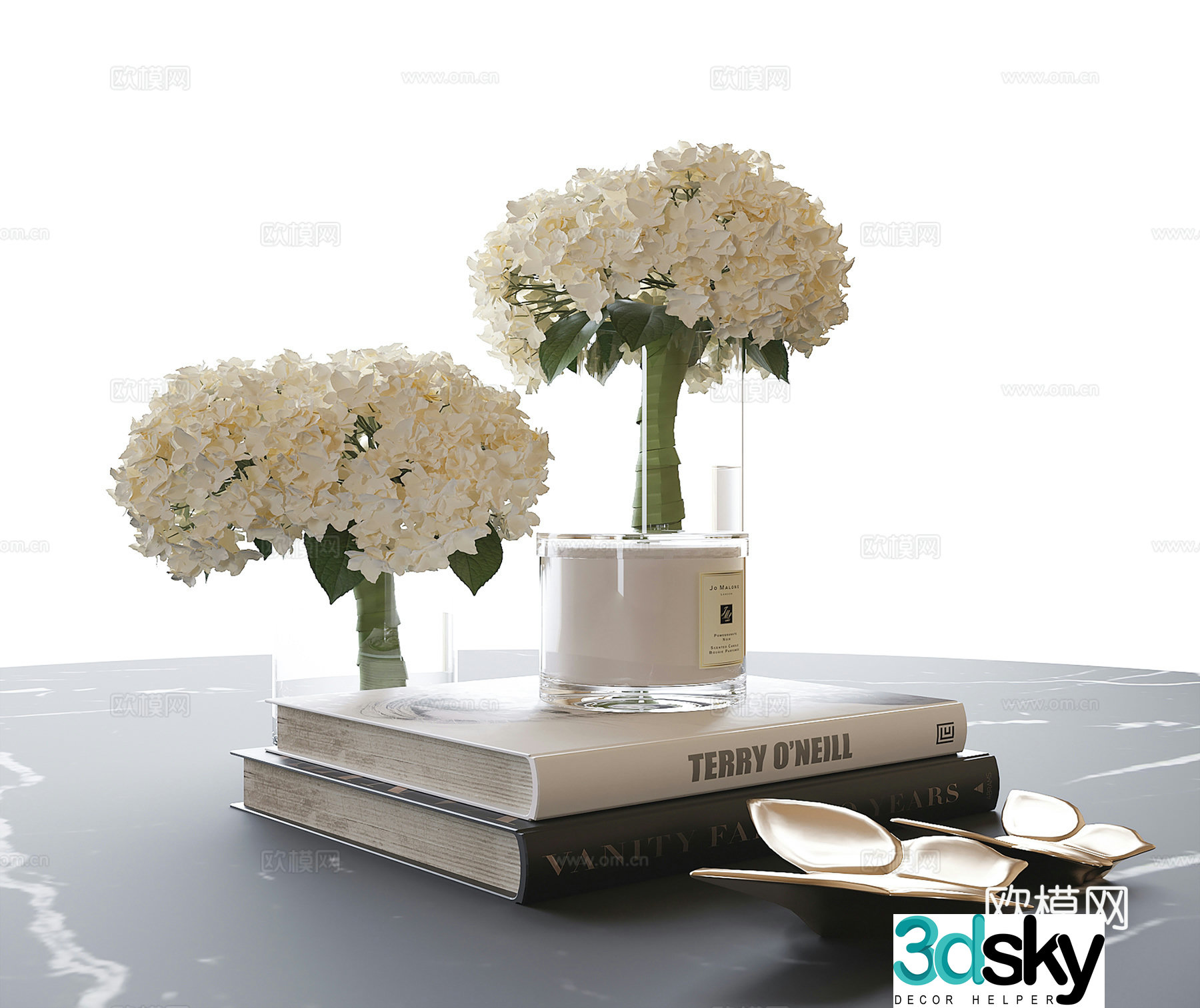 Modern jewelry ornament combination 3D model