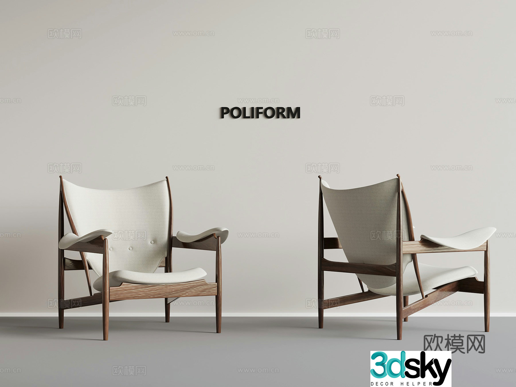Leisure chair medieval style leisure chair single chair 3d model
