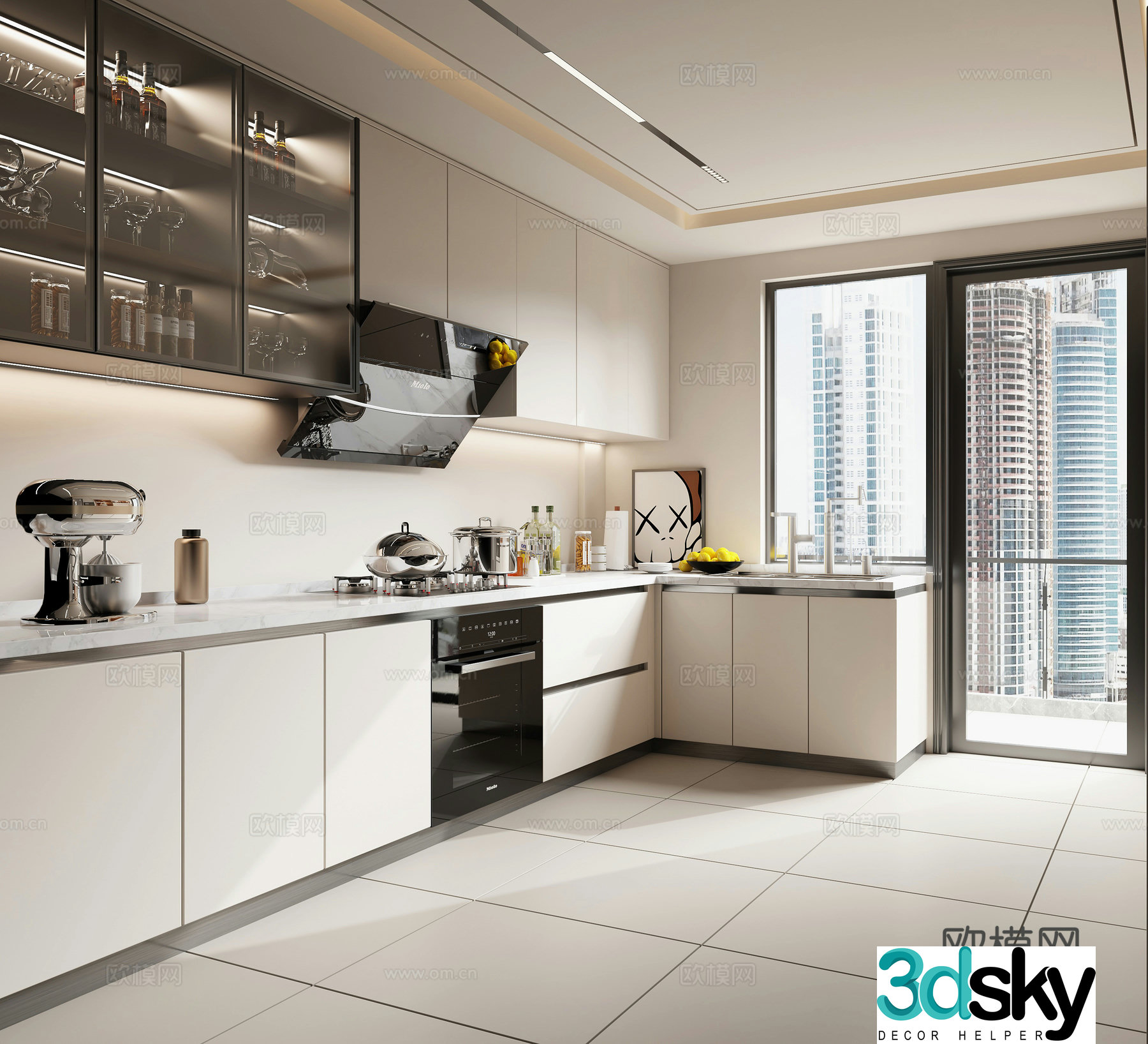 Creamy Kitchen 3d Model