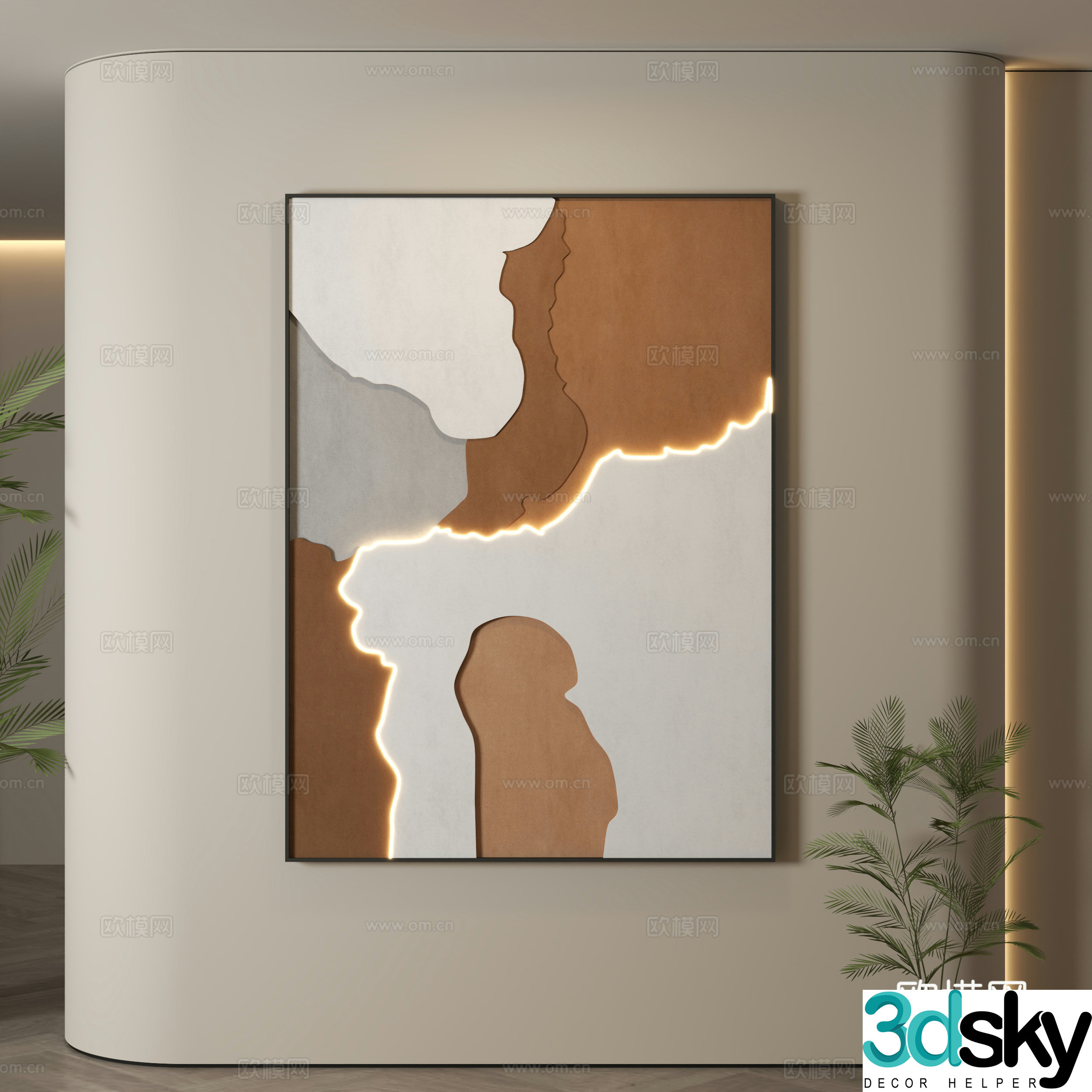 Modern decorative paintings Decorative paintings Modern hanging paintings Hanging paintings Simple hanging paintings 3D model