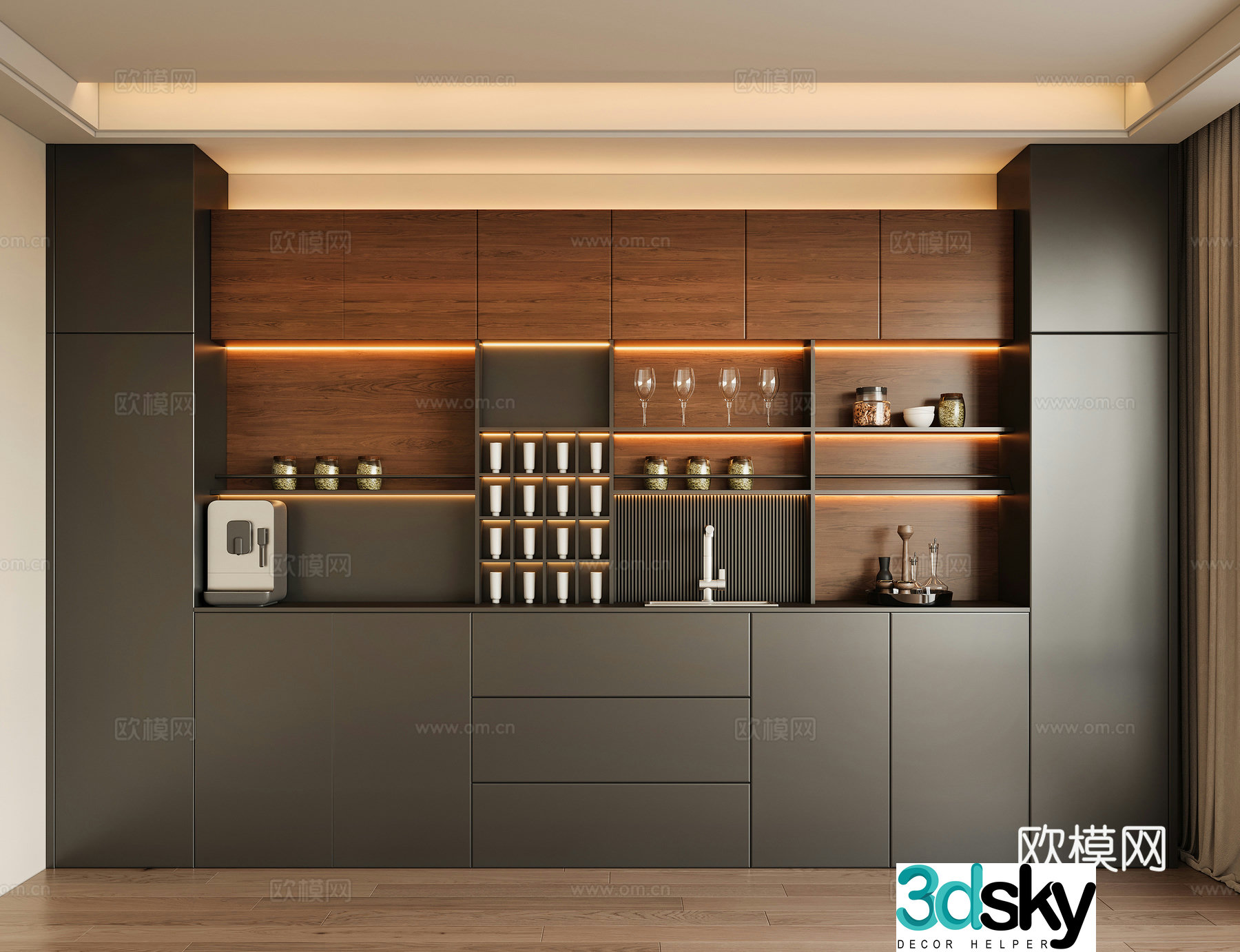 Modern sideboard 3D model
