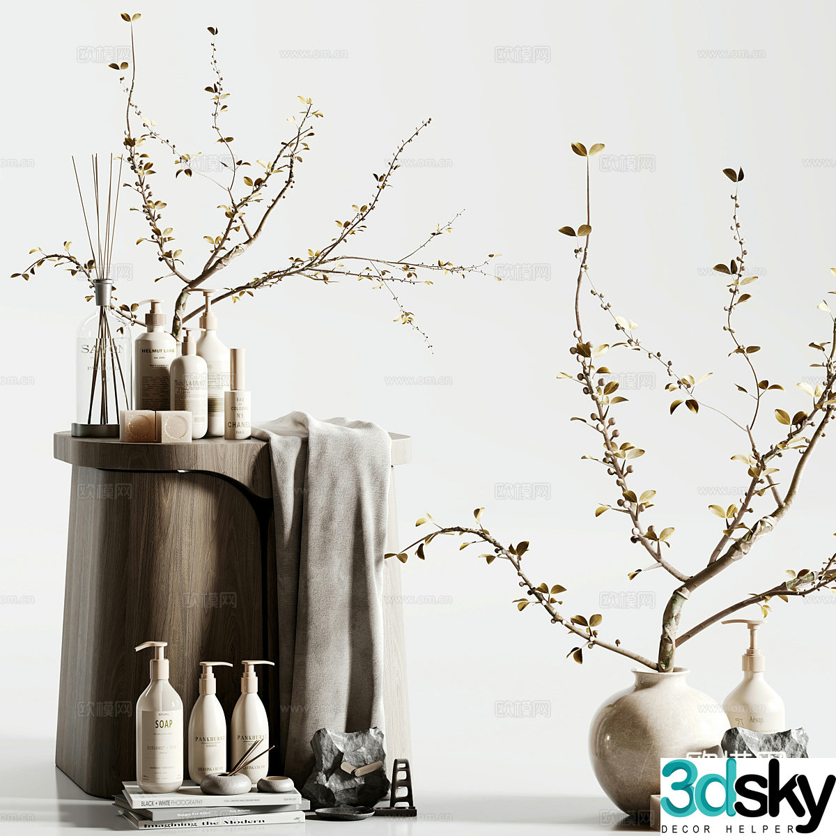 New Chinese style Wasabi toiletries 3D model