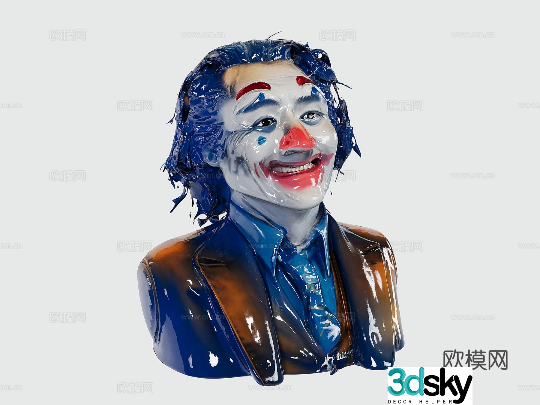 Clown statue 3d model
