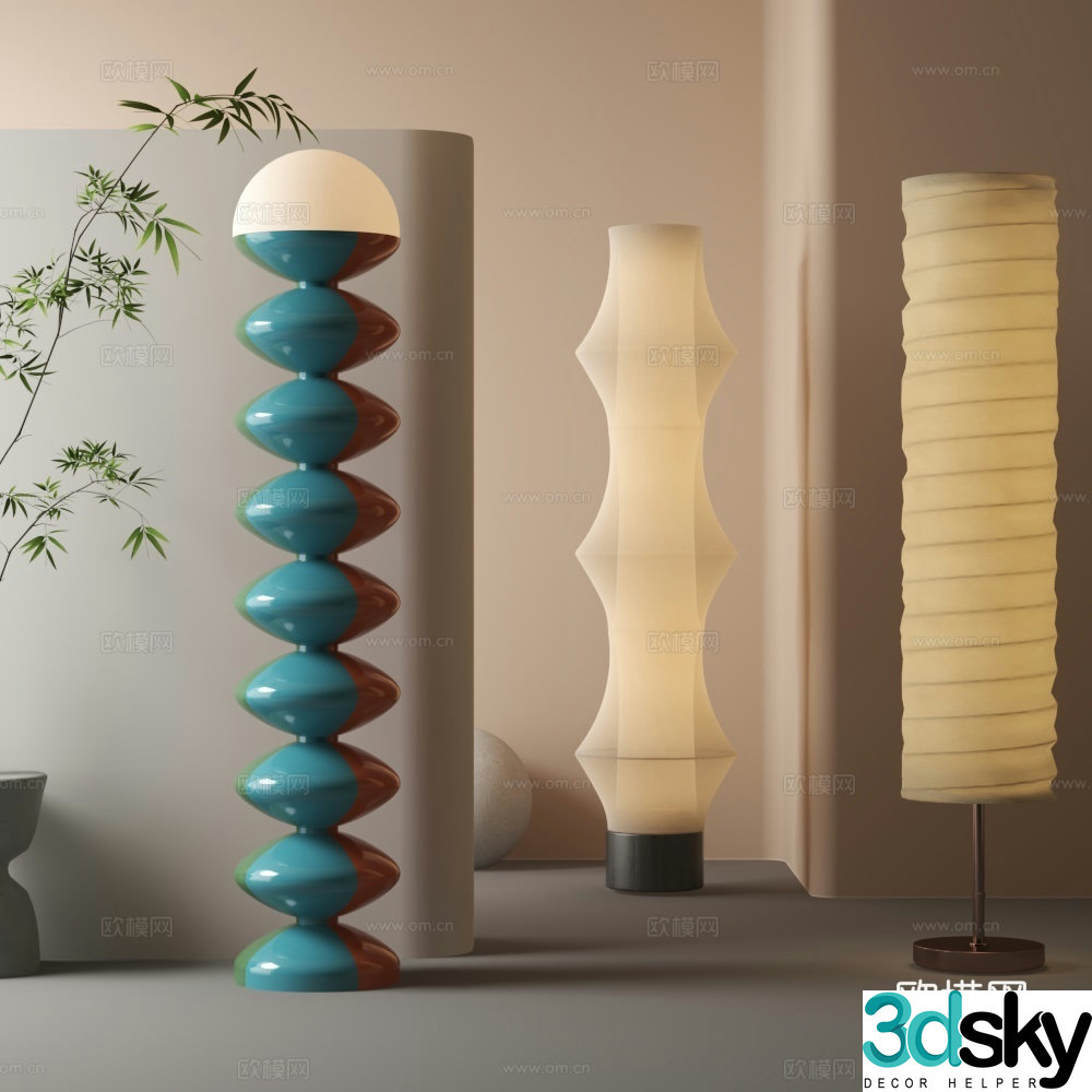 Modern floor lamp 3d model