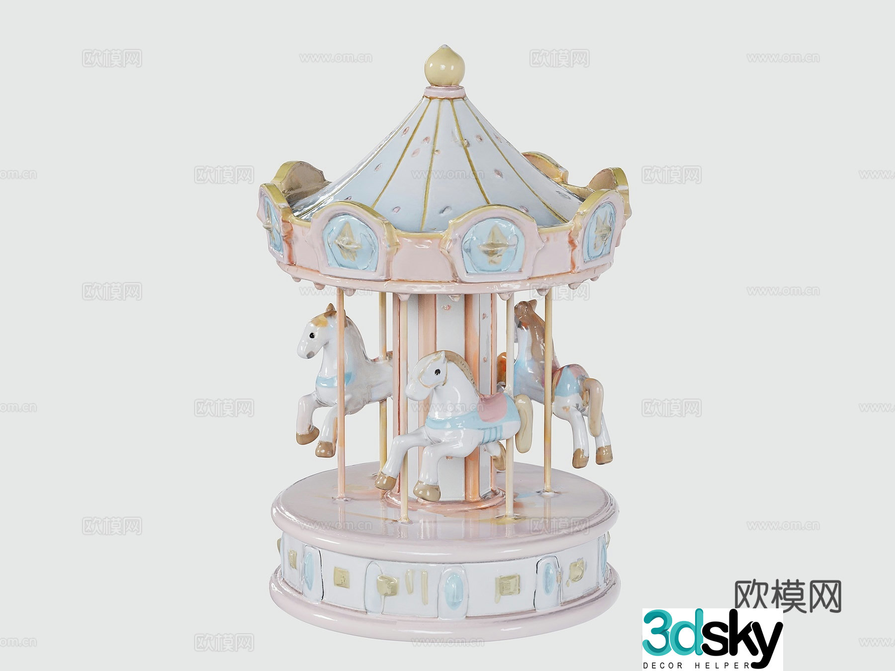 Carousel ornaments 3d model