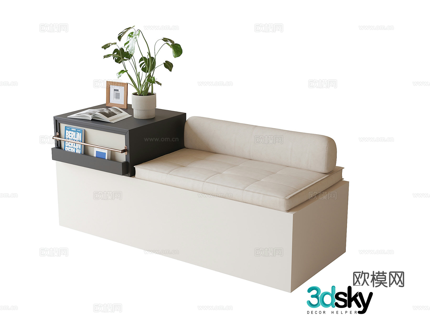 Modern bay window mat 3D model