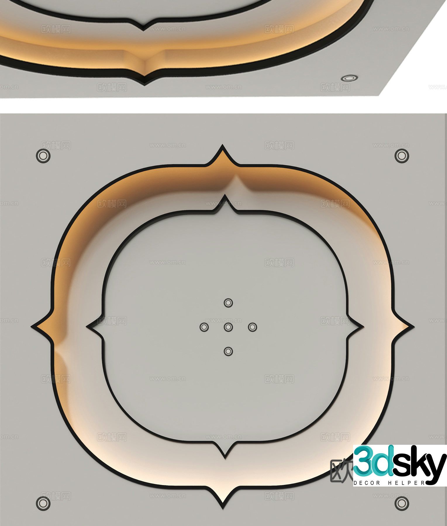 Modern ceiling 3d model