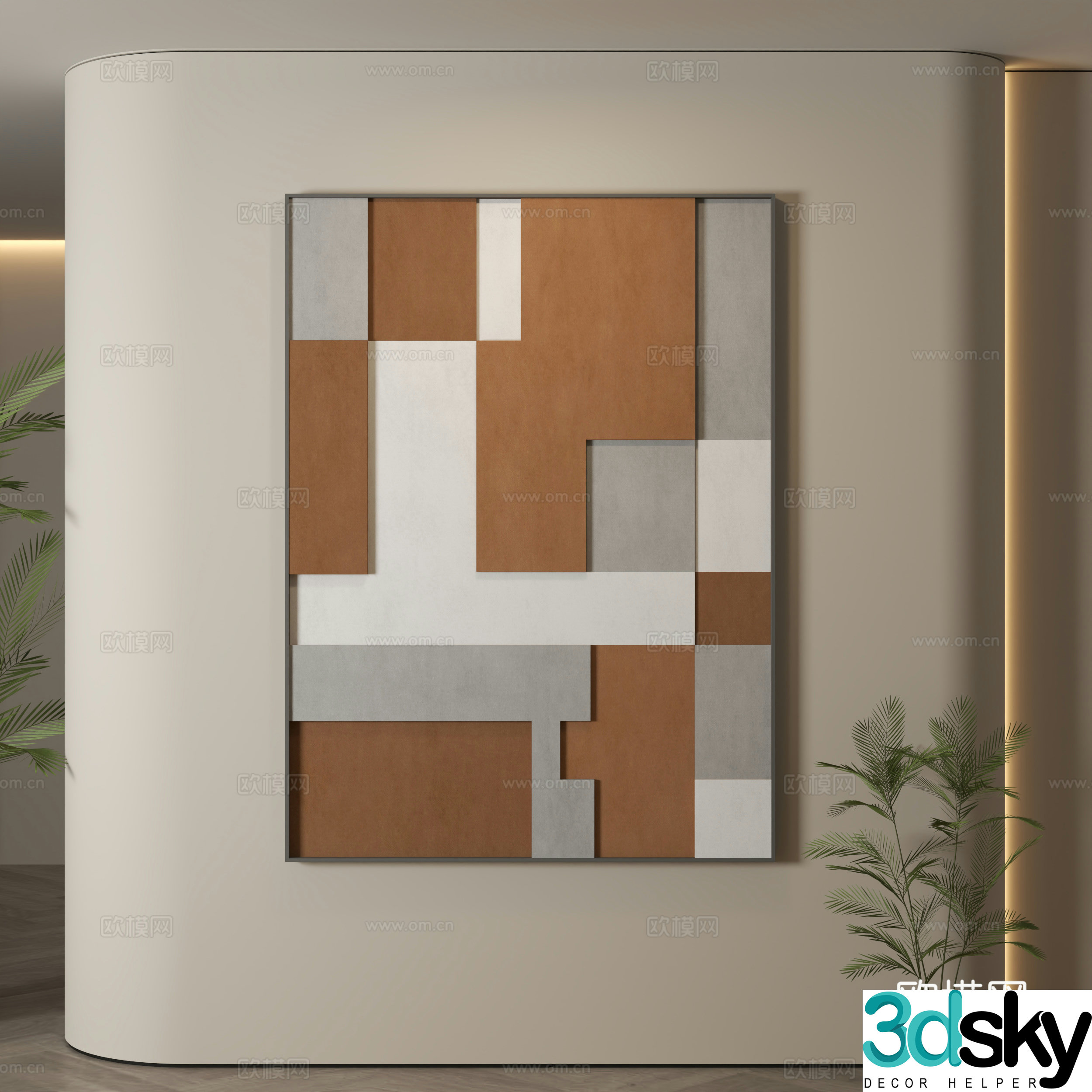 Modern decorative paintings Decorative paintings Modern hanging paintings Hanging paintings Simple hanging paintings 3D model