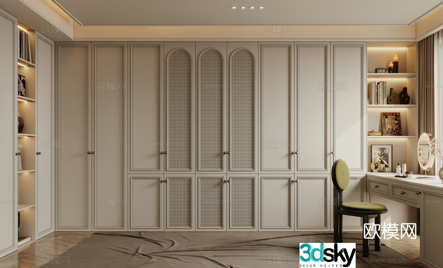 French cloakroom 3d model