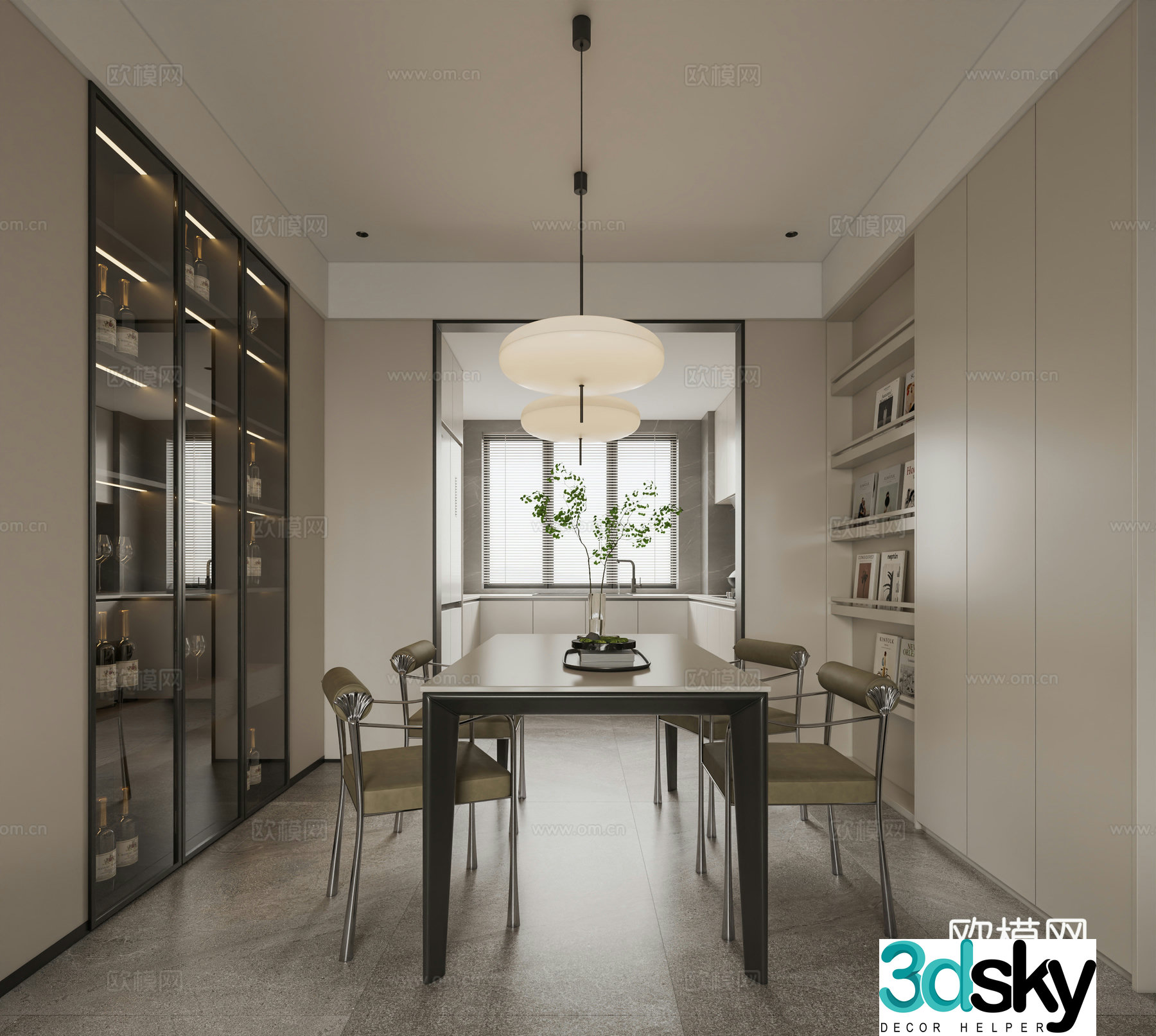 Modern restaurant 3d model