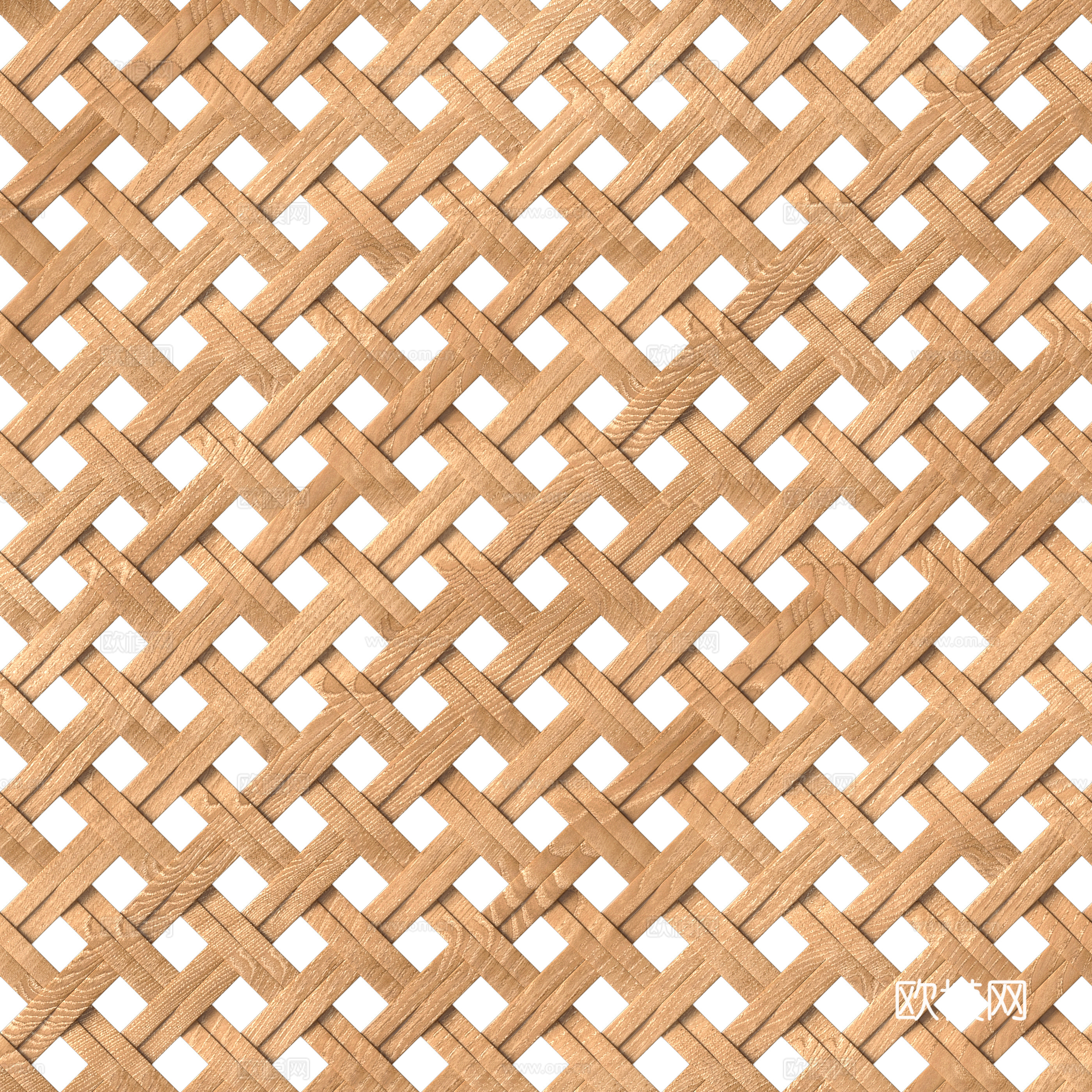 Modern bamboo weaving component 3D model