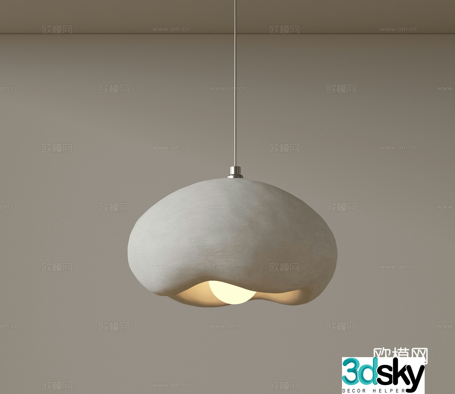 Modern medieval style chandeliers minimalist chandeliers Nordic simple chandeliers bedroom bedside chandeliers single head 3D model