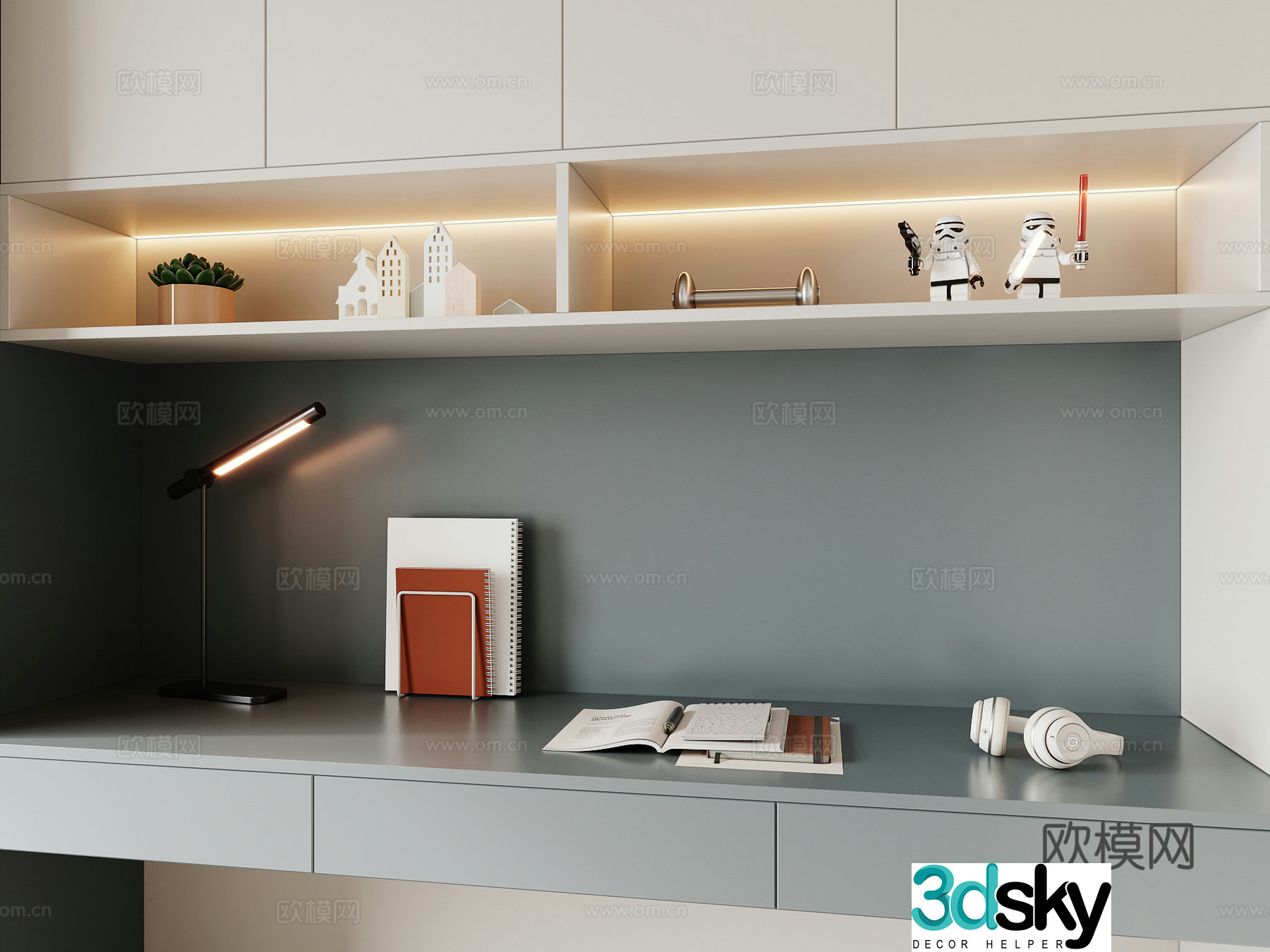 Modern desk ornament 3d model