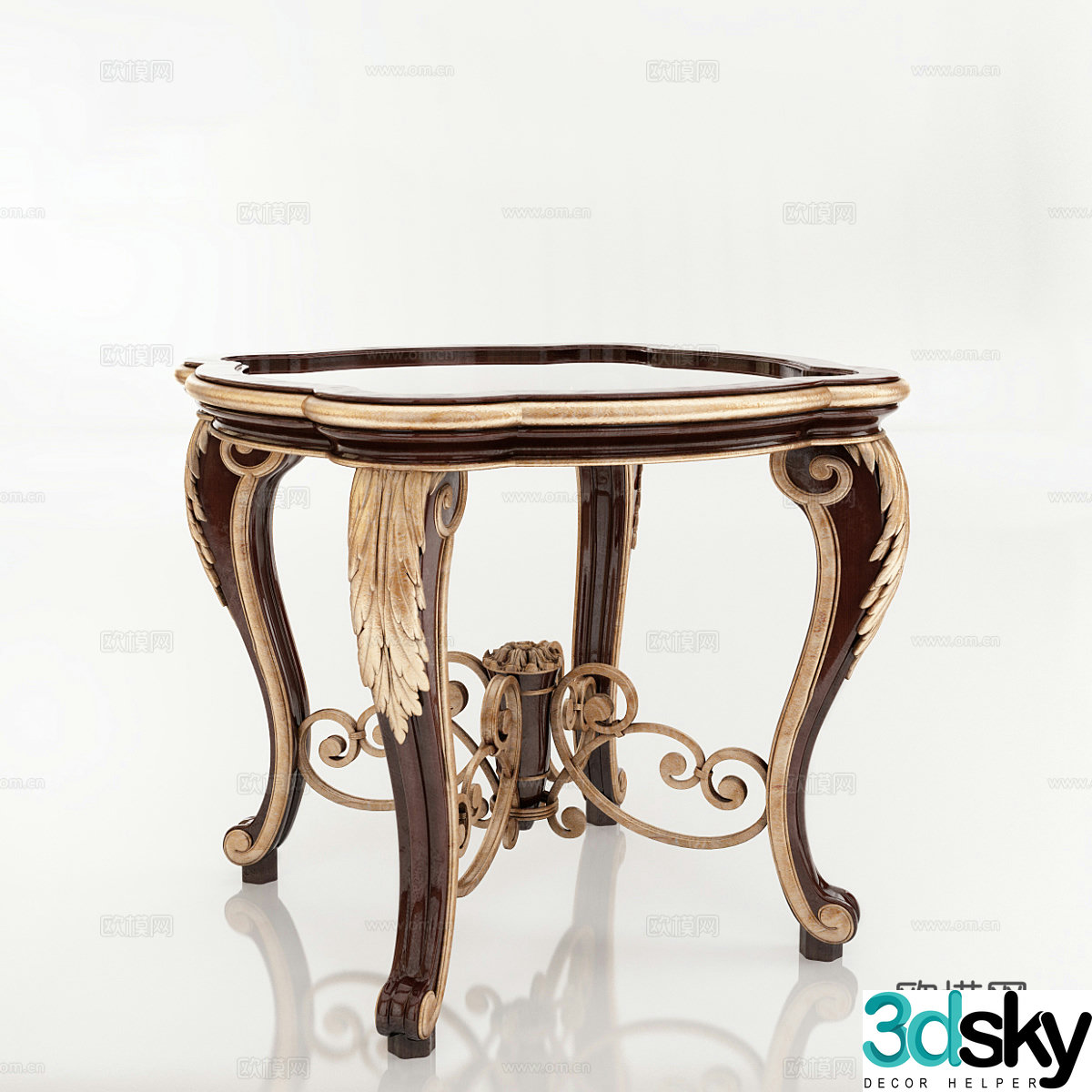 European classical side table 3D model