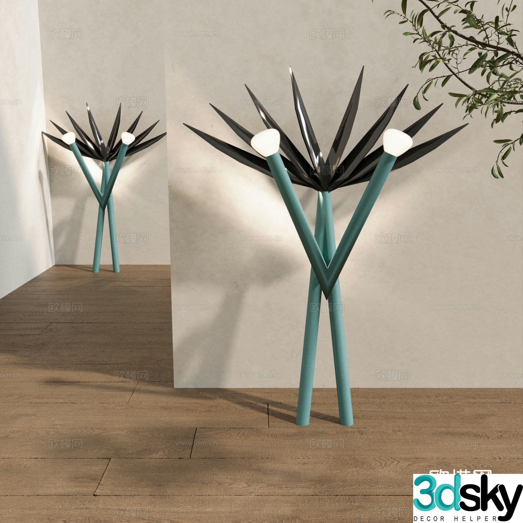 Modern simple floor lamp decorative lamp 3d model