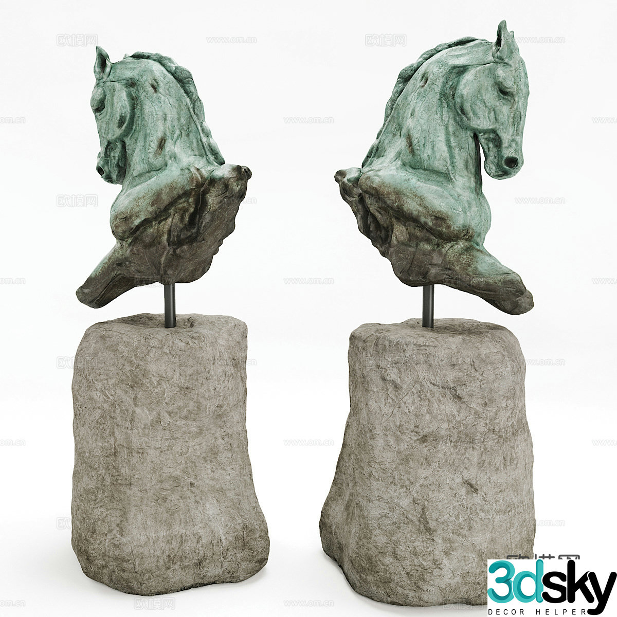 Stephanie Revennaugh Horse Bust Sculpture 3D Model