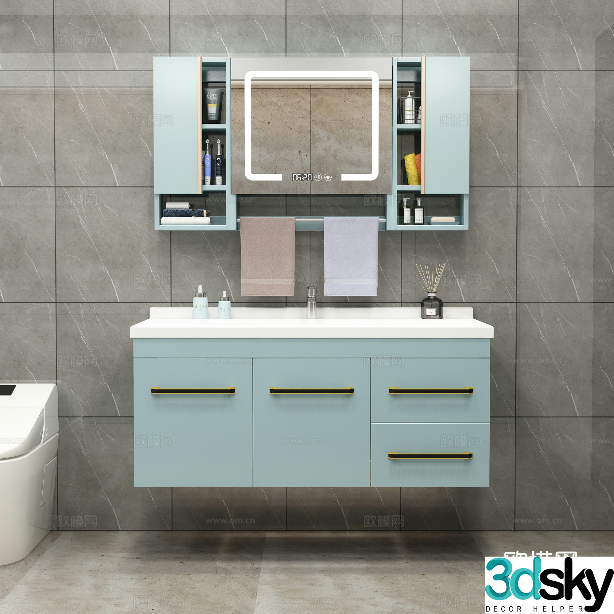 Modern bathroom cabinet 3d model