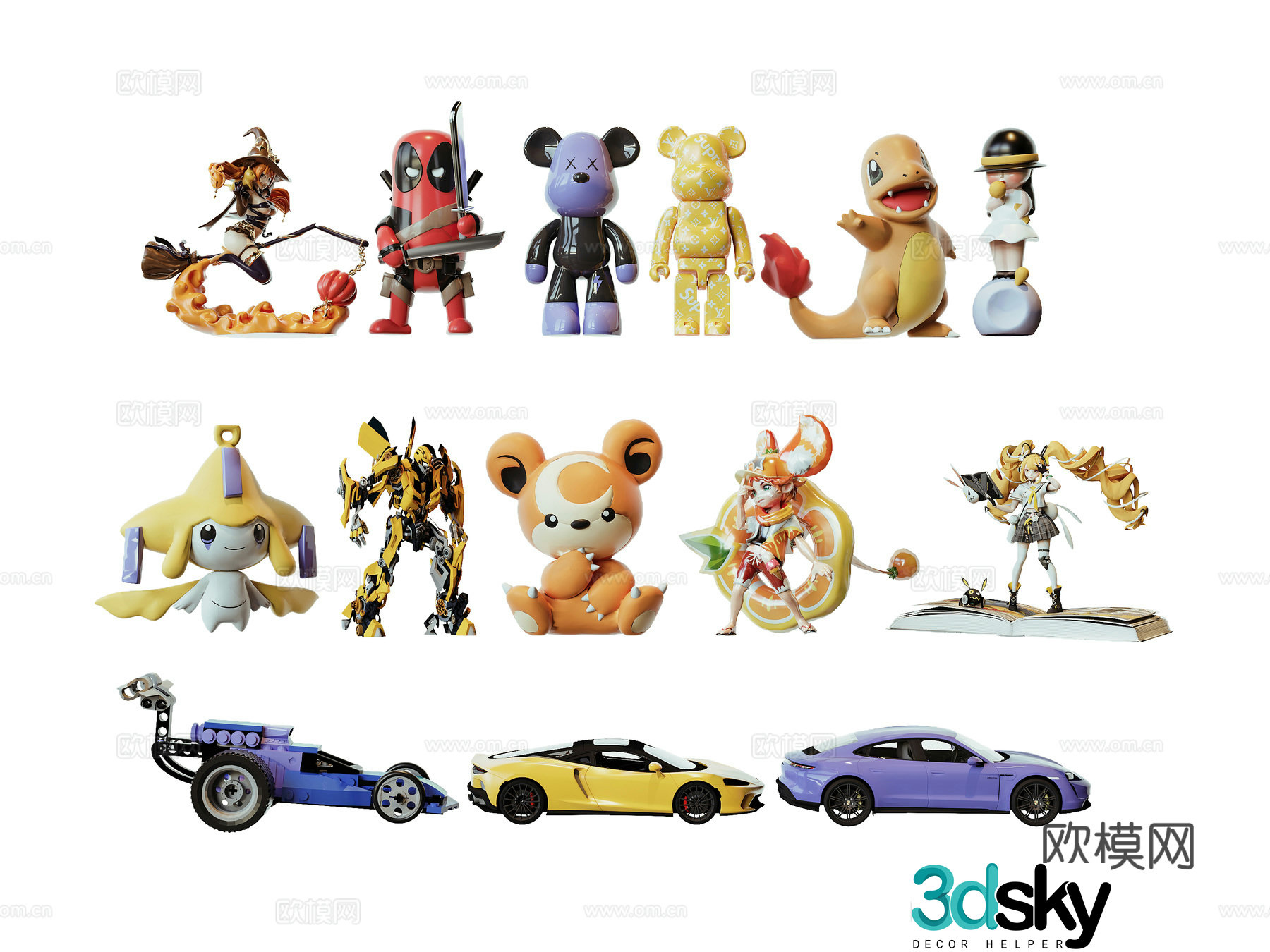 Modern doll figure toy 3d model