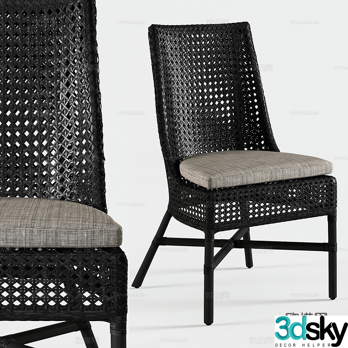 Dining chair marugu 3d model