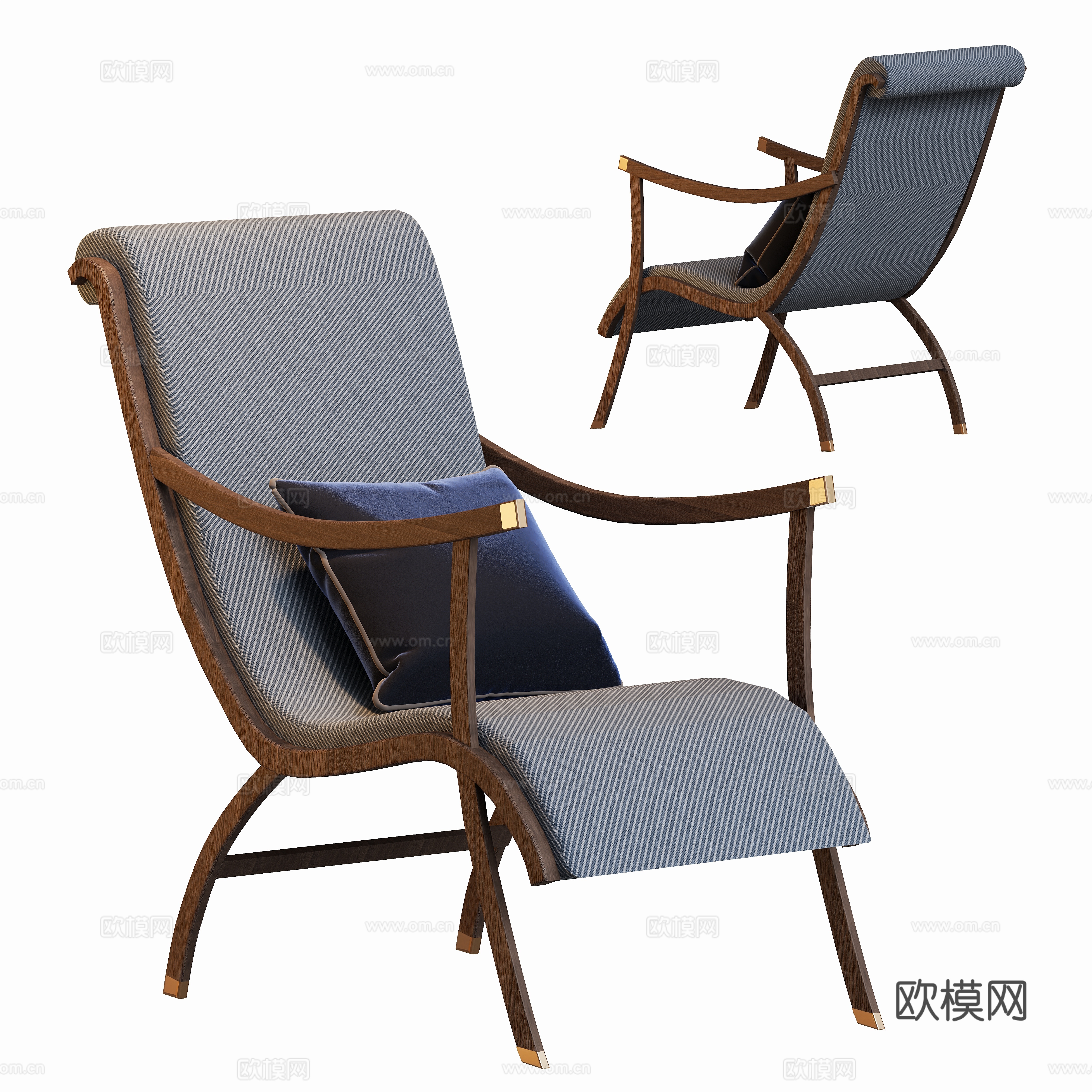 Modern casual lounge chair 3d model