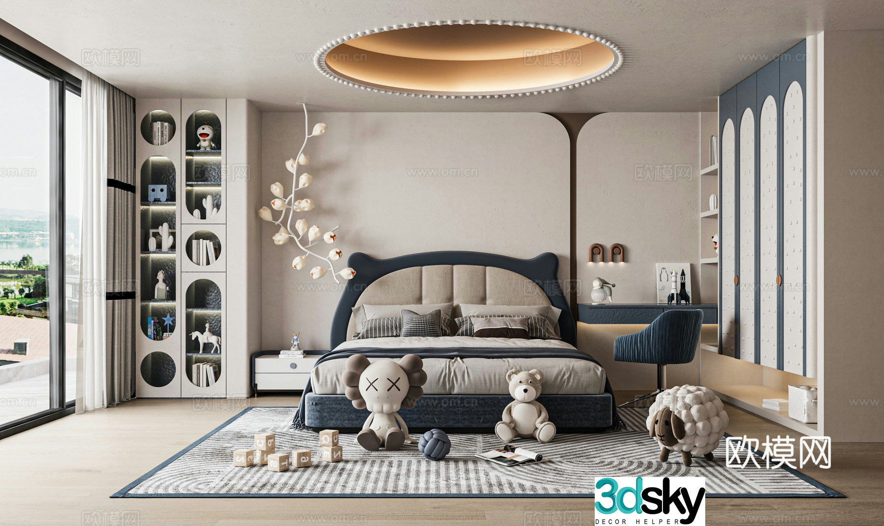 Modern children’s room 3d model